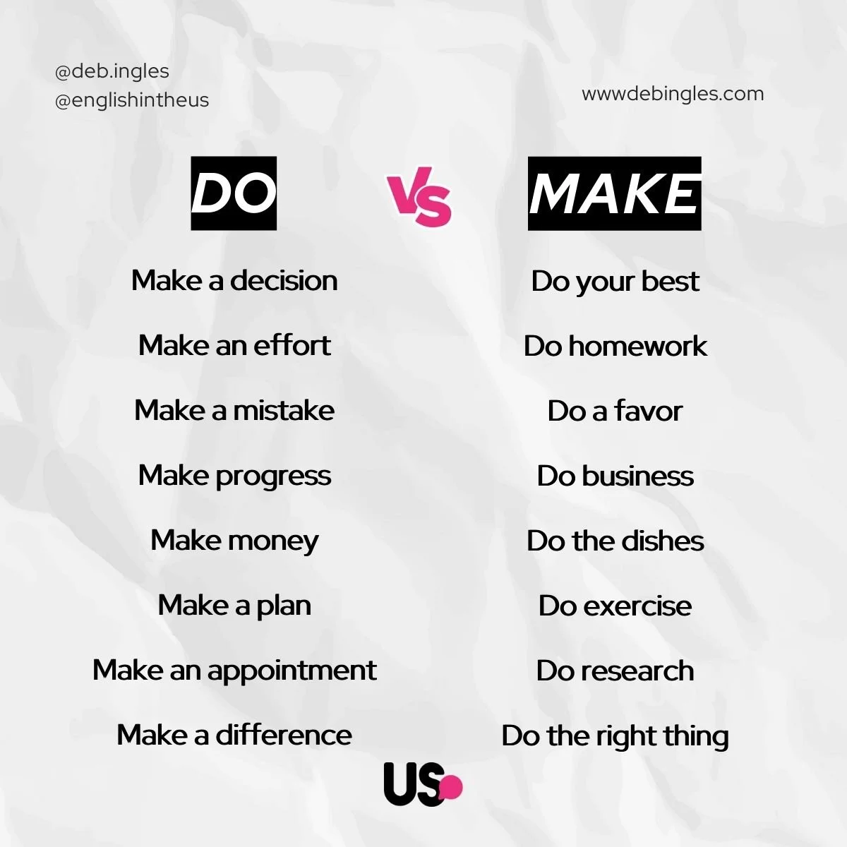 Make vs Do — English in the US