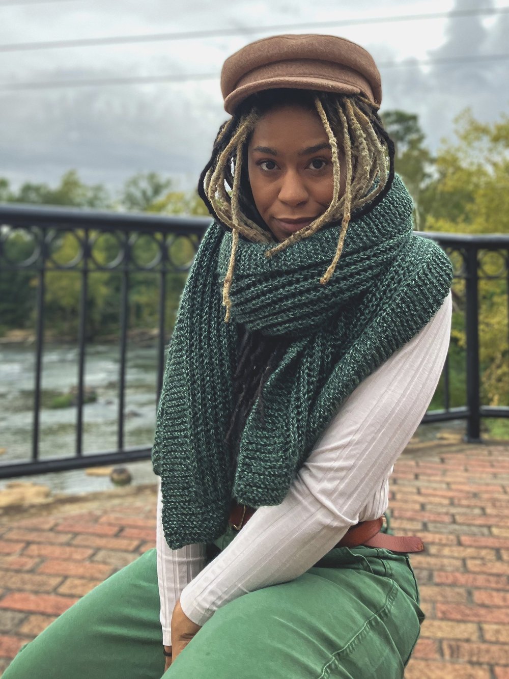 green scarf pattern