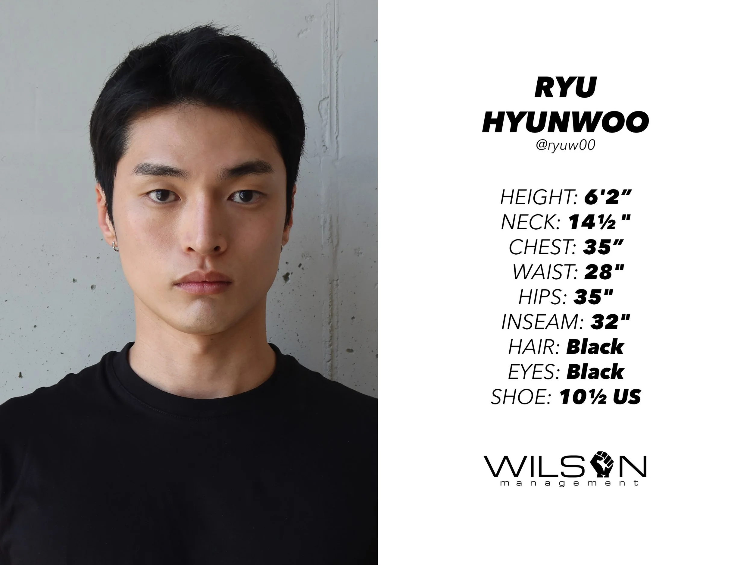 𝐈𝐍𝐓𝐑𝐎𝐃𝐔𝐂𝐈𝐍𝐆 𝑹𝒚𝒖 𝑯𝒚𝒖𝒏𝒘𝒐𝒐 (@ryuw00) from Seoul, South Korea 🇰🇷
⠀
𝐖𝐞𝐥𝐜𝐨𝐦𝐞 𝐭𝐨 𝐭𝐡𝐞 𝐖𝐢𝐥𝐬𝐨𝐧 𝐟𝐚𝐦𝐢𝐥𝐲, 𝐑𝐲𝐮! 🎊 🎉
⠀
#RyuHyunwoo #NewFace #scoutme #modelsearch #introducing
