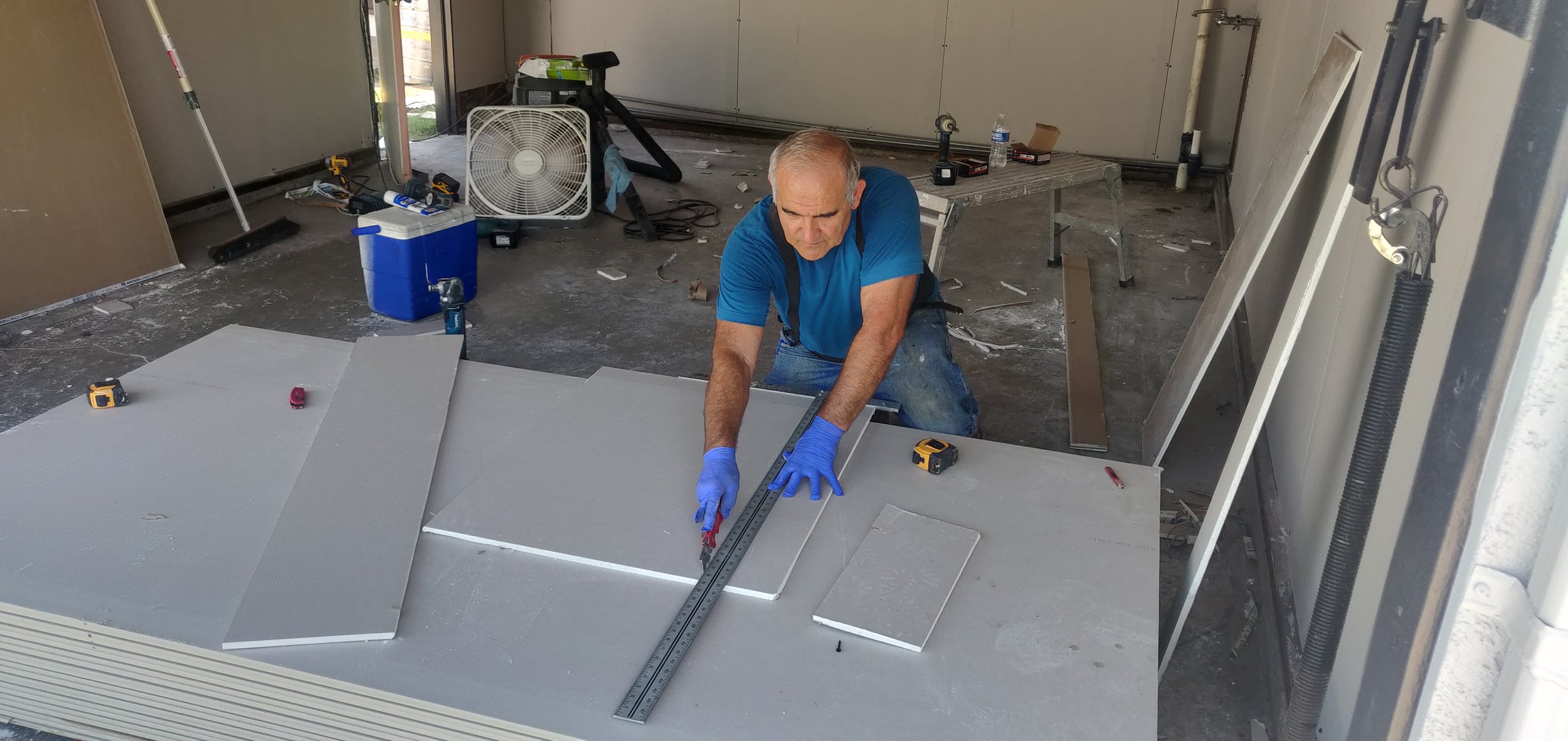 Working on a drywall project