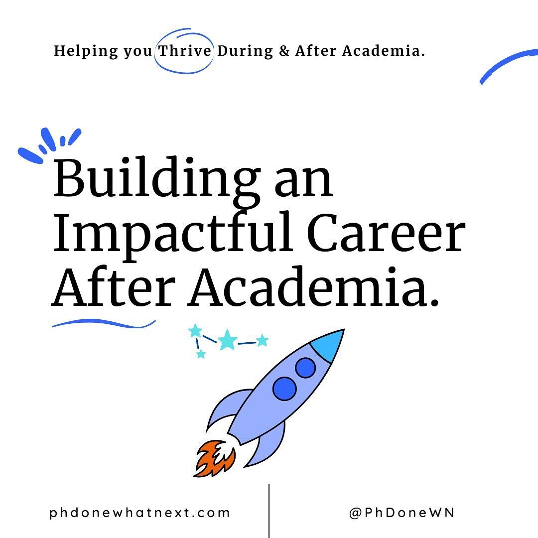 🚀 Do you want to build an impactful career? Is that what gets you out of bed in the morning? Probably. Majority of us who go down the academic path are driven internally to have an impact and make a difference in the world.

⏭️ This is often why a l