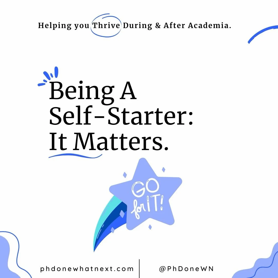 🚀 Nobody tells you this during your PhD, but being a self-starter is one of the most quietly powerful traits you can develop, and it absolutely transfers beyond academia. Whether you&rsquo;re navigating your research independently or figuring out yo