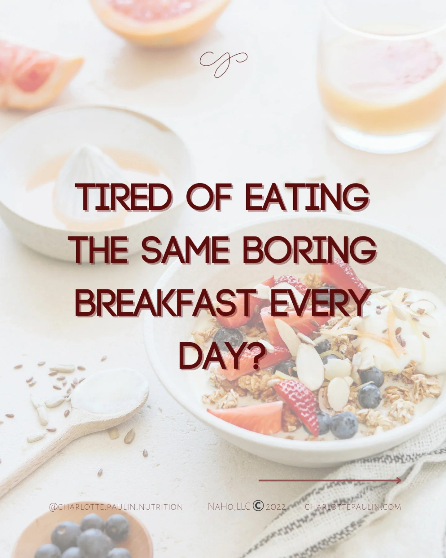 Tired of eating the same thing every morning?

Mornings can be tough &mdash; coffee alone, the same toast every day, or skipping breakfast entirely...
That&rsquo;s why I&rsquo;m launching a 4-Week Breakfast Improvement Challenge!

Here&rsquo;s how it