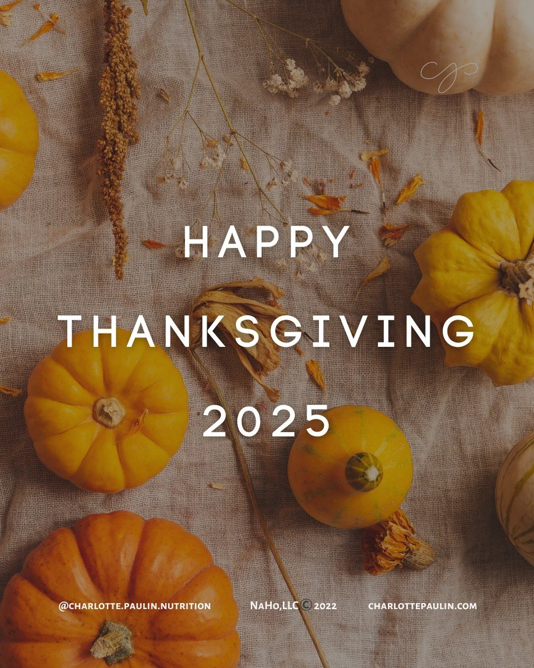This American tradition is a great opportunity for me to give thanks to:

🙏🏻 You &mdash; my Instagram community &mdash; for participating, liking, and sharing my work.

🙏🏻 My 2025 clients &mdash; for all they&rsquo;ve accomplished, and for teachi