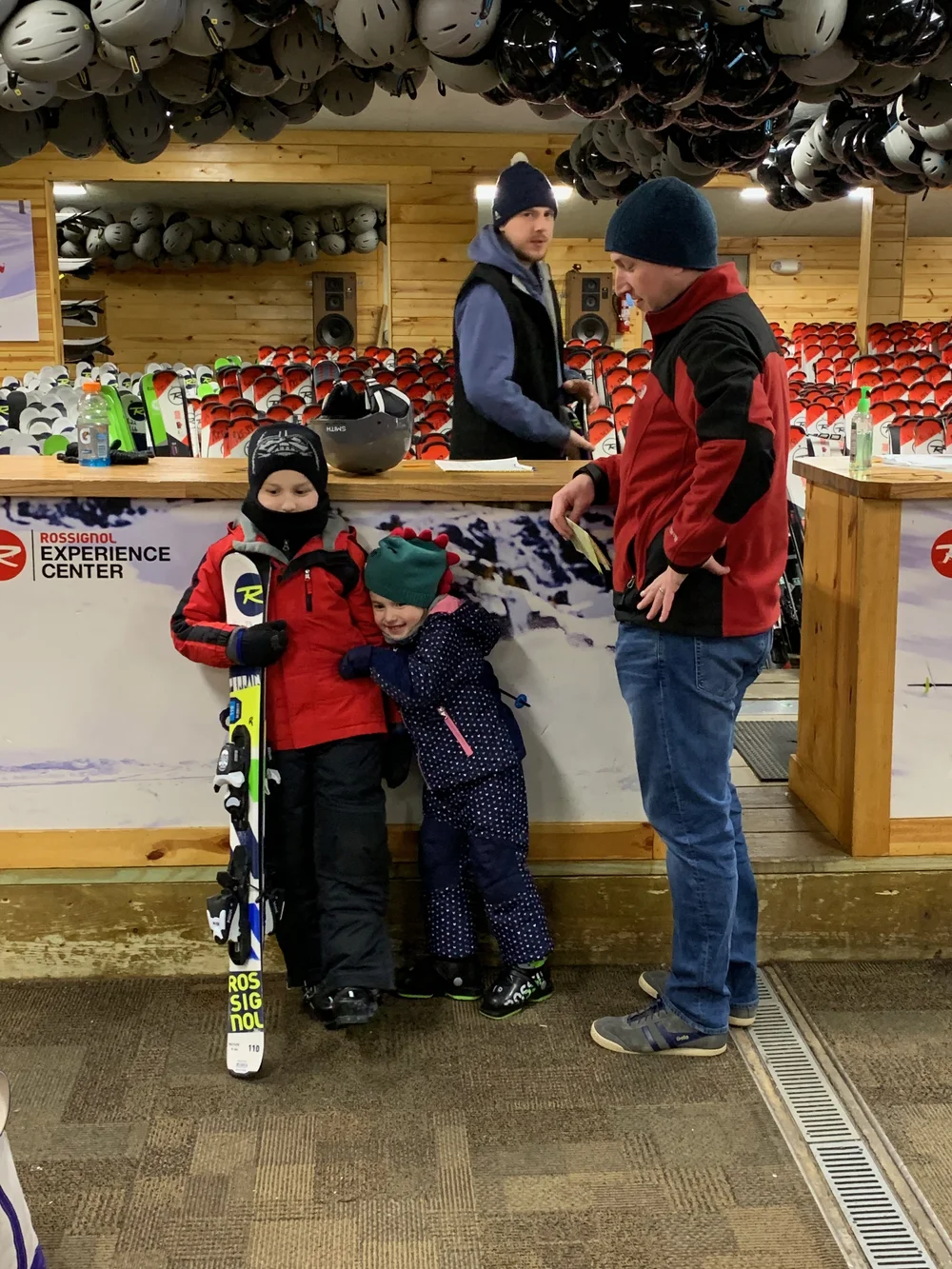 Renting skis at Cascade Mountain