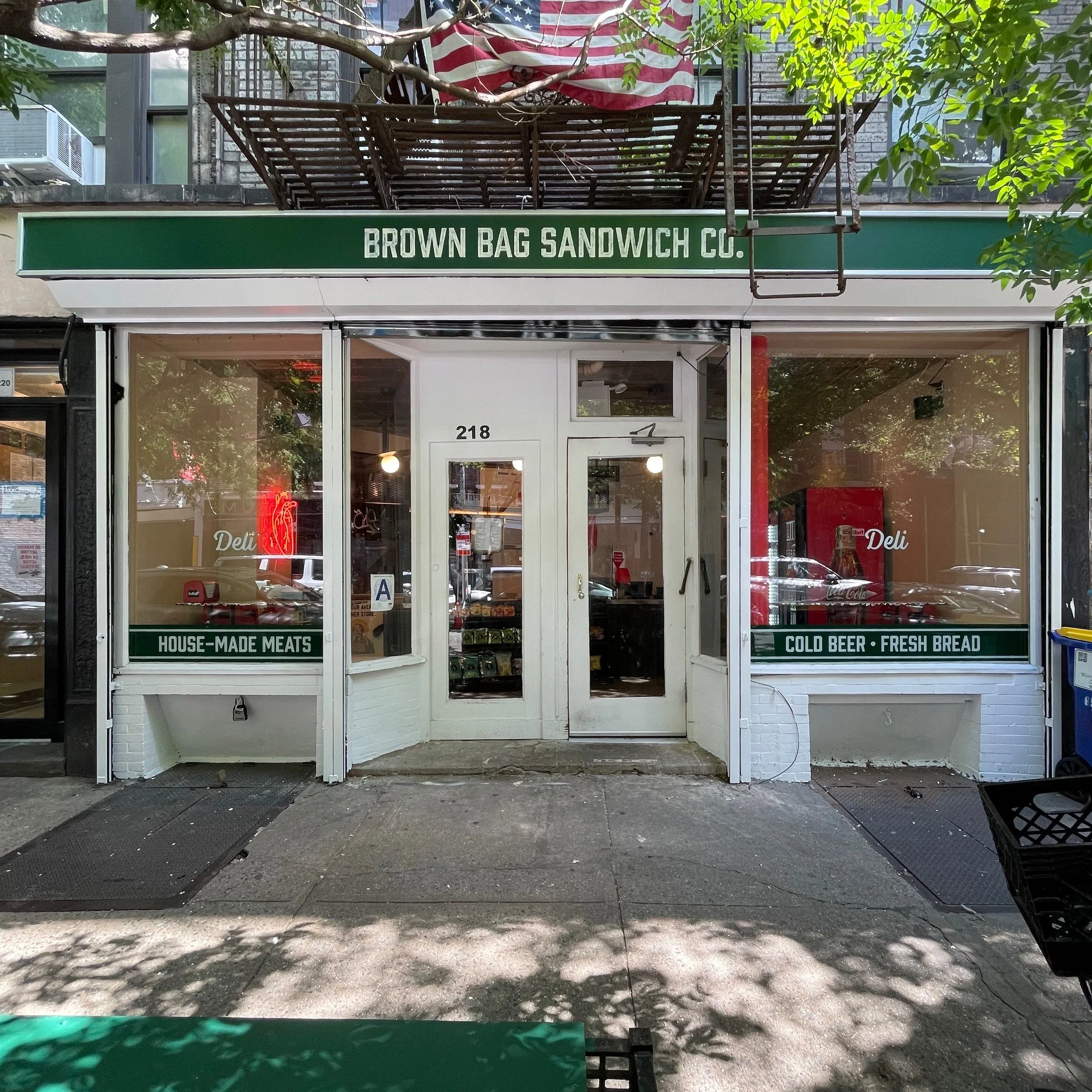 Brown Bag Sandwich Co. Hand Painted sign nyc