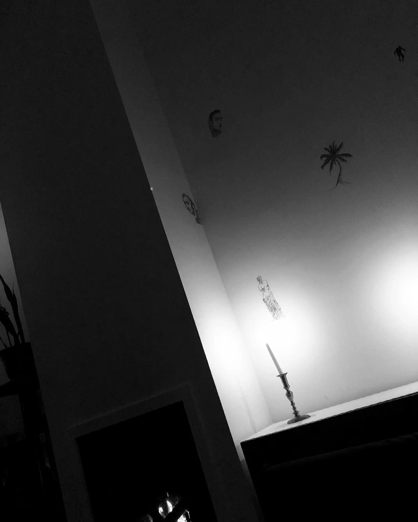 Graphite drawings at the Brooklyn lair.