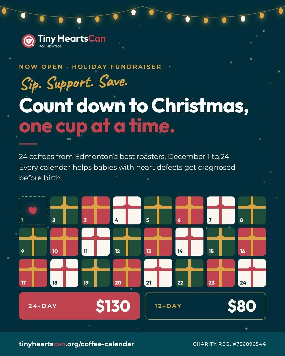 There's nothing spookier than missing out on this year's YEG Coffee Advent Calendar!

Orders are now LIVE. We have an incredible coffee calendar planned this year, and we will provide updates on all of our AMAZING sponsors very soon!

Sip. Support. S