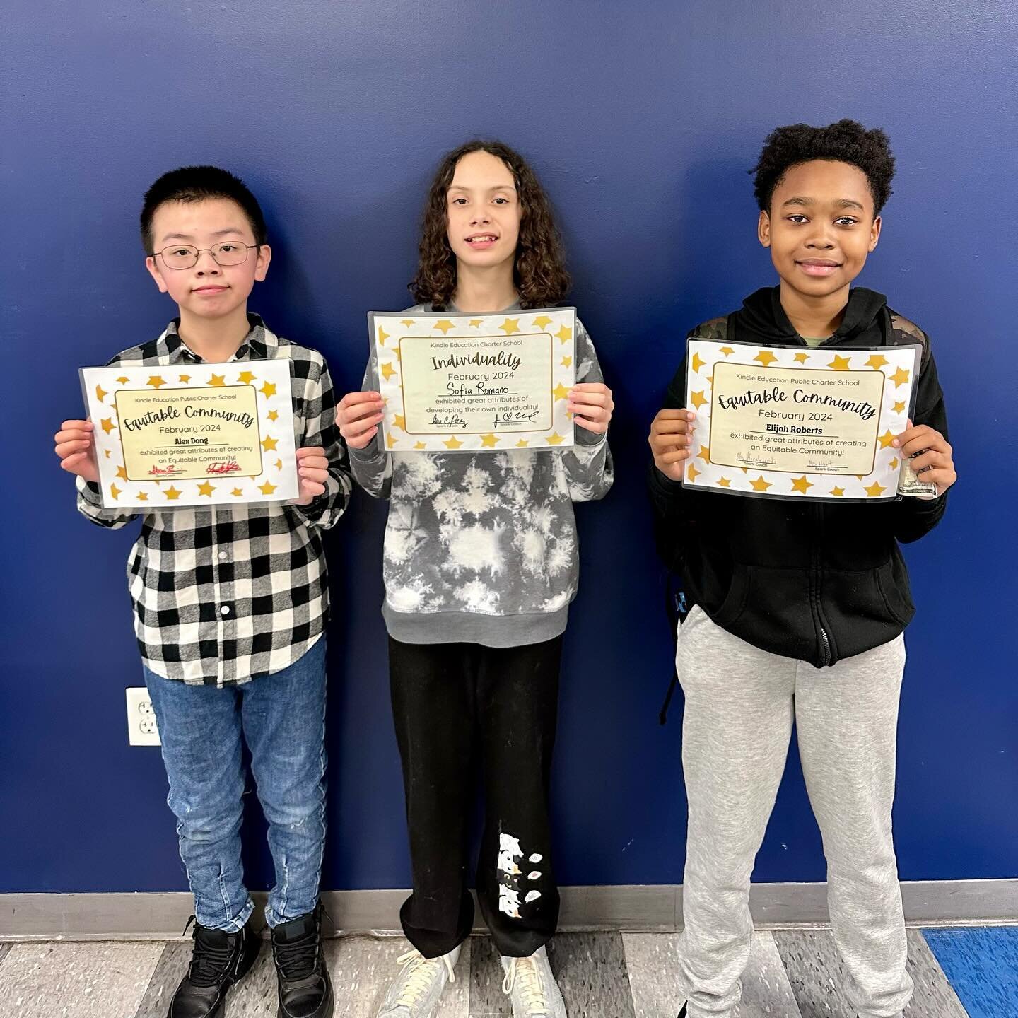 Congratulations to the Kindlers who were recognized this morning for exemplifying our core values and having perfect attendance in February! Special shoutout to Spark Group B for organizing and leading the community meeting. 🔥

#studentleadership #c