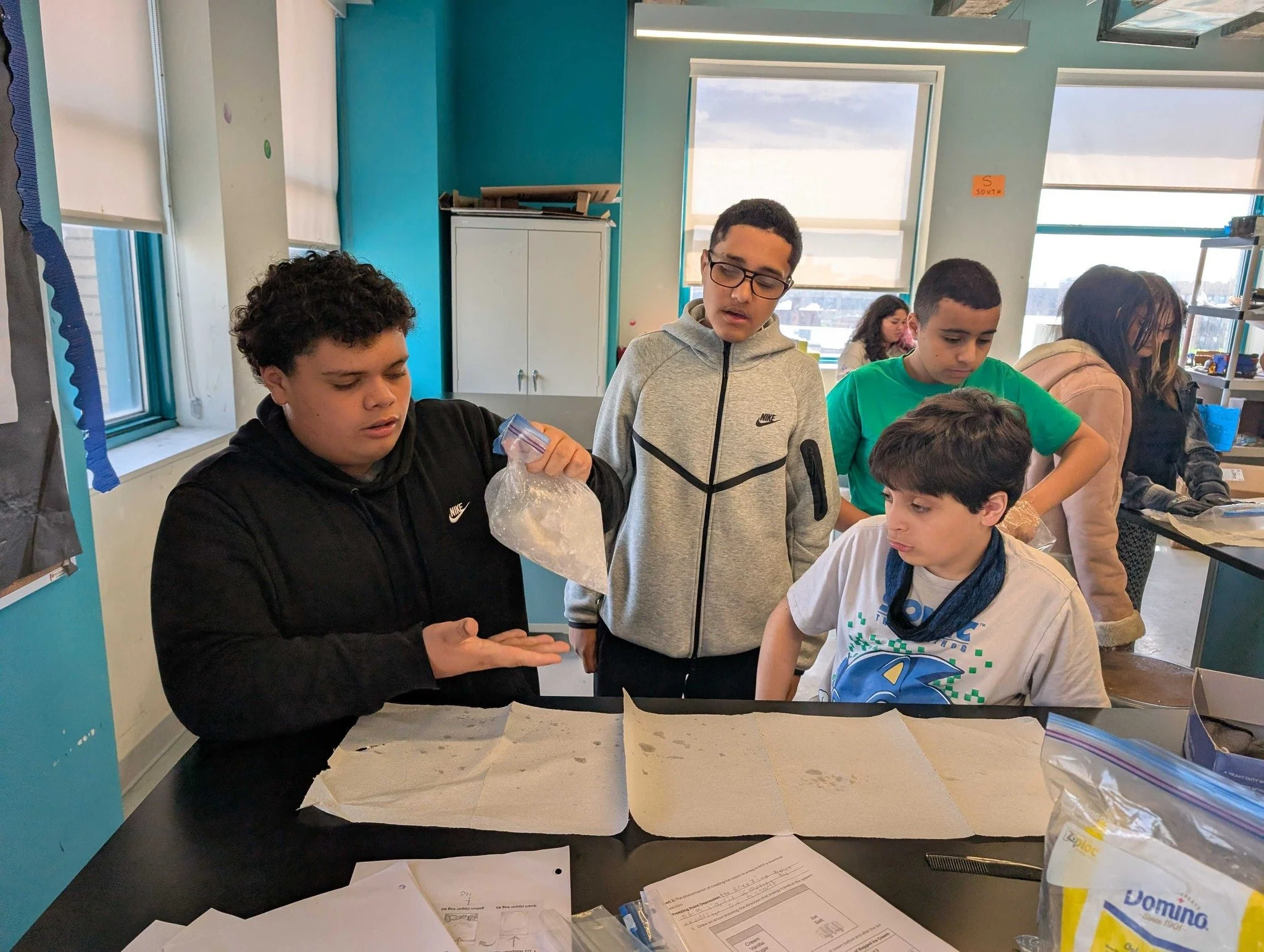 Science class was extra sweet today 🍦

After working incredibly hard on the NJSLA-Science assessment last week, our 8th graders got to celebrate with a hands-on ice cream making lab. Students explored the science behind freezing point depression whi