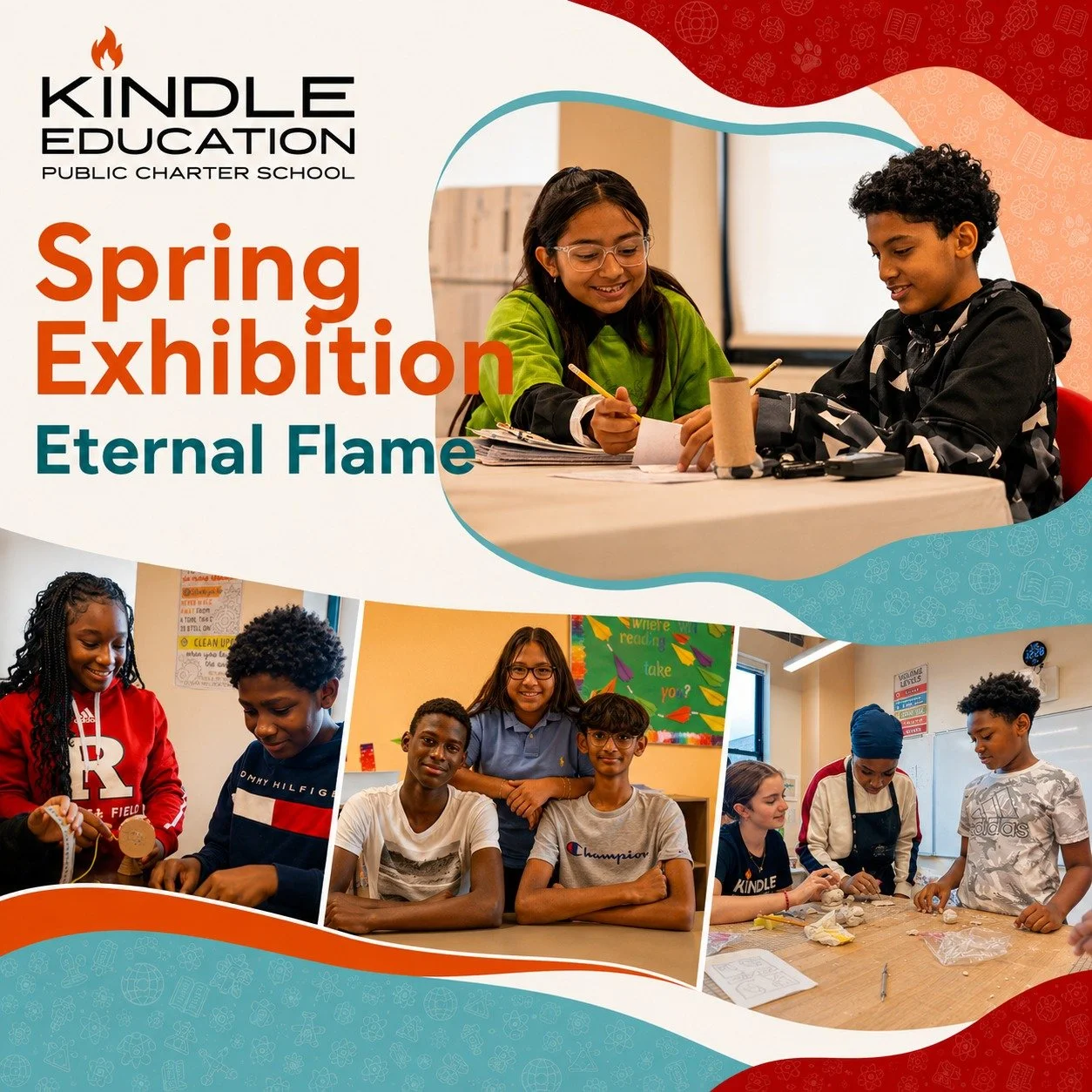 🔥Join us next week for Kindle's Spring Exhibition, where our students will share the projects, performances, and learning experiences that have defined this year. From creative work and hands-on design projects to live performances and community cel