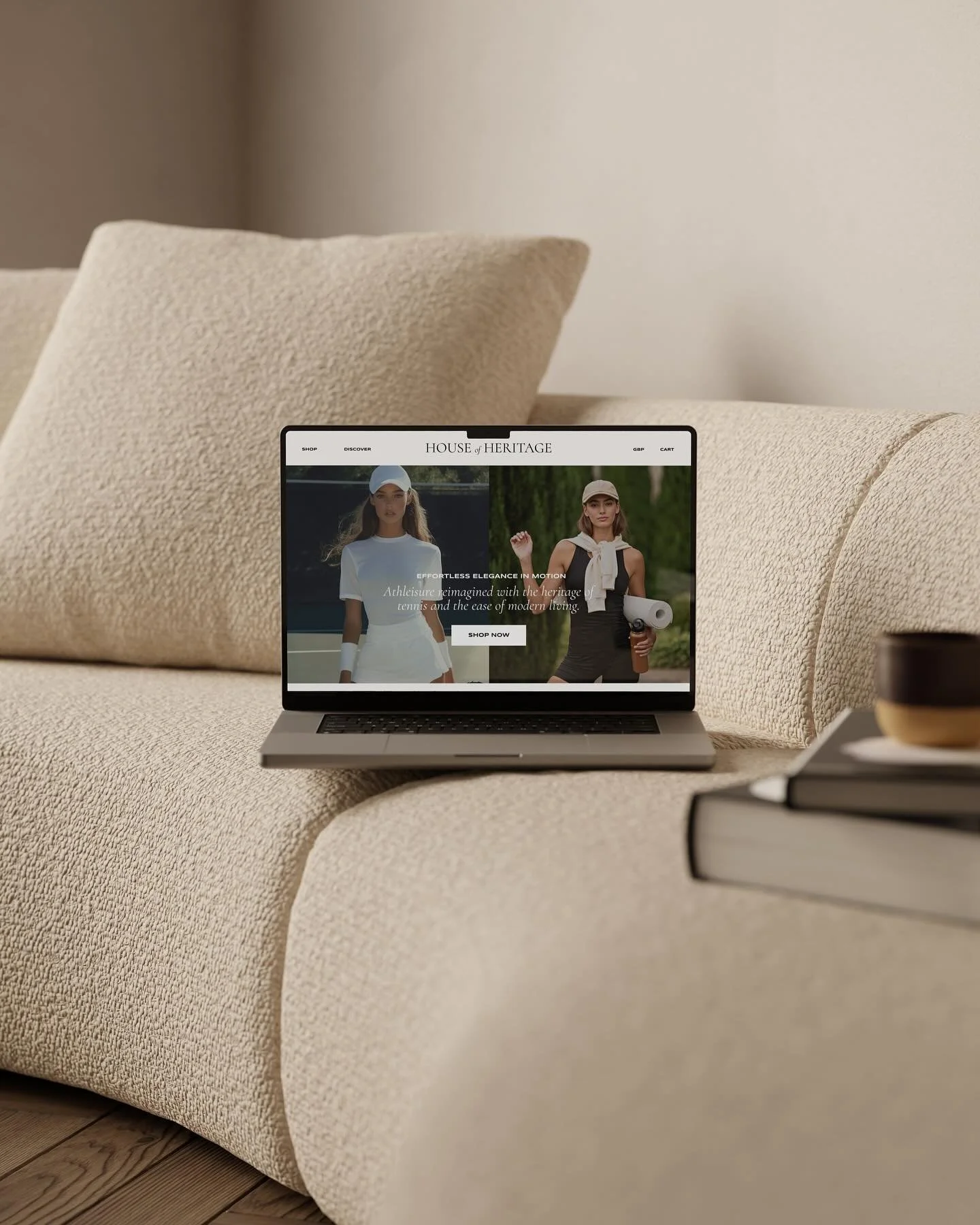 House of Heritage: a luxury Shopify home page and brand design concept for a beautiful athleisure brand 💚🎾

Working on a project from brand strategy &gt; brand design &gt; website strategy &gt; website design &gt; website development is my absolute
