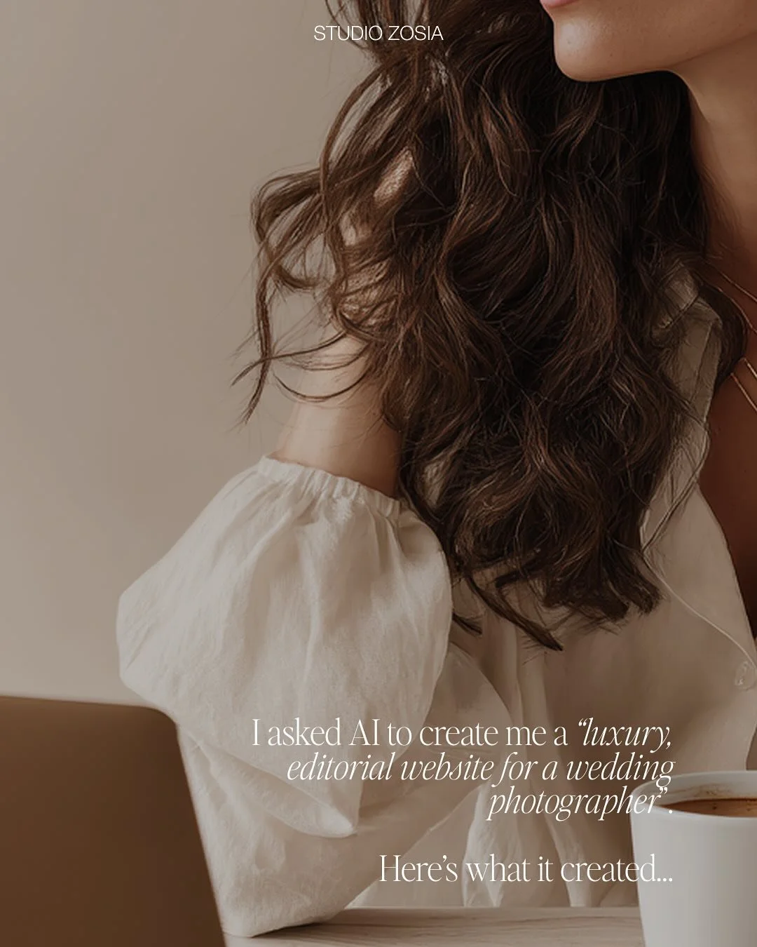 I asked AI to create me a luxury, editorial website for a wedding photographer and you can see what it created for me in slide 2!

Is it bad? Actually no - it&rsquo;s better than what I was expecting (but my expectations were VERY low&hellip;!)

BUT,