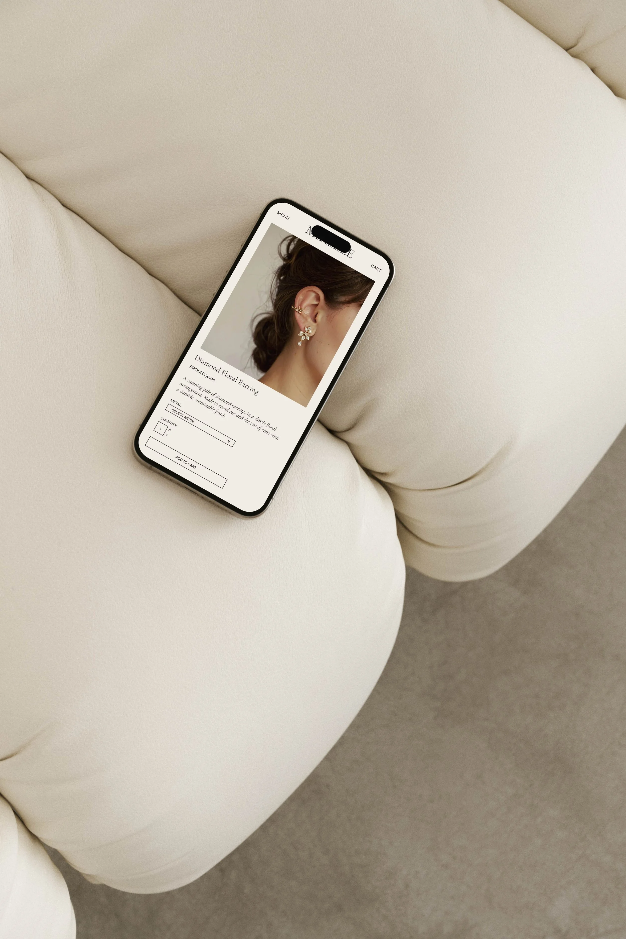 Luxury Squarespace Ecommerce Store for Sustainable Jewellery brand Mirelle Mobile Responsive.JPG