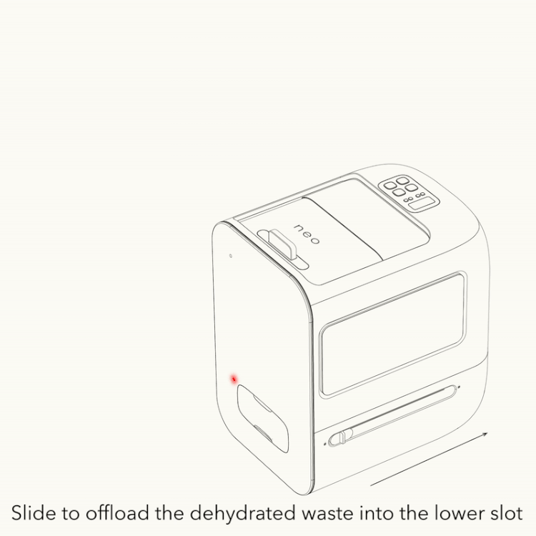 2. Sealing up the dehydrated waste