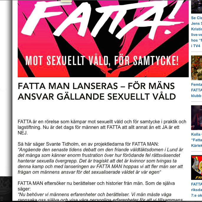 Mäns ansvar gällande sexuellt våld