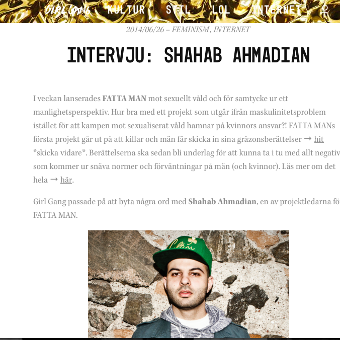 Intervju med Shahab Ahmadian Fatta Man