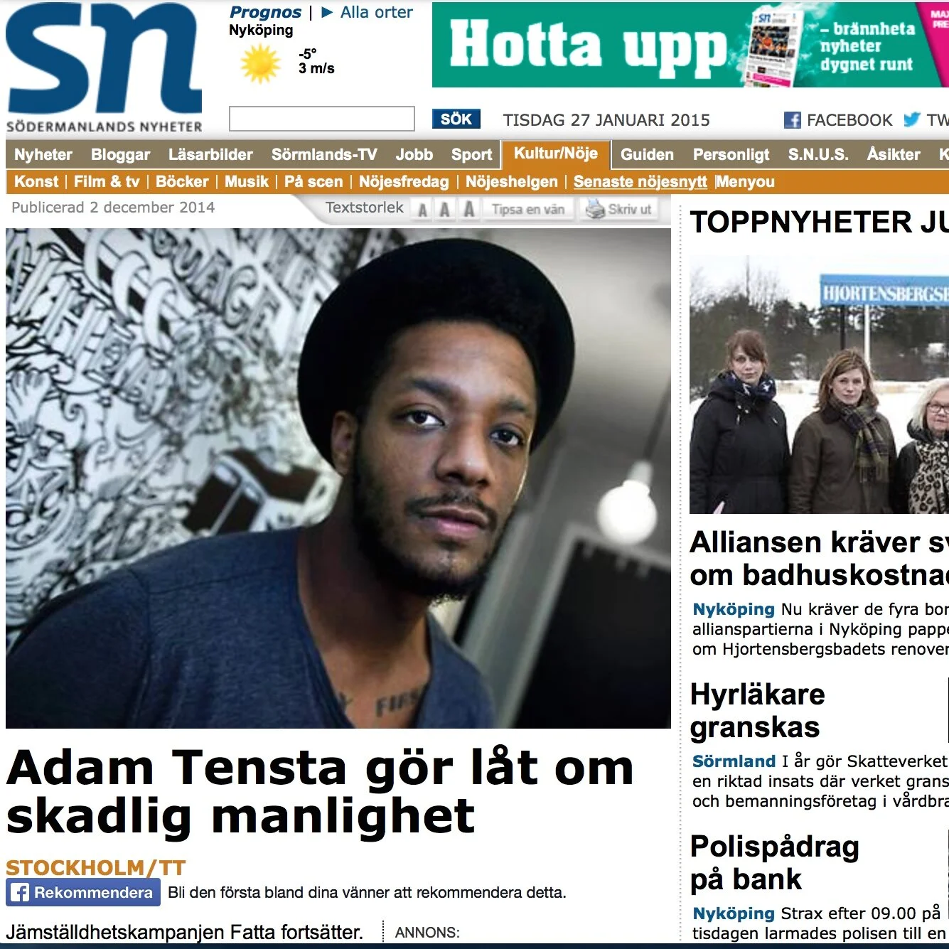 Låt om uppgörelse kring destruktiva mansnormer