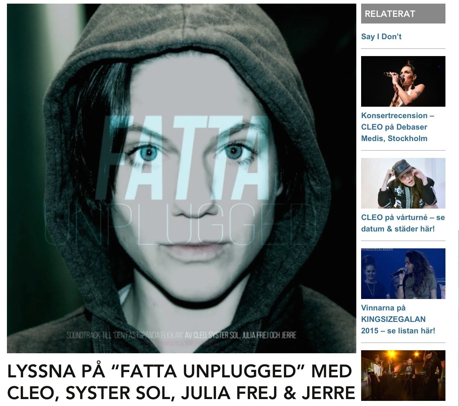 Release av Fatta-låten unplugged