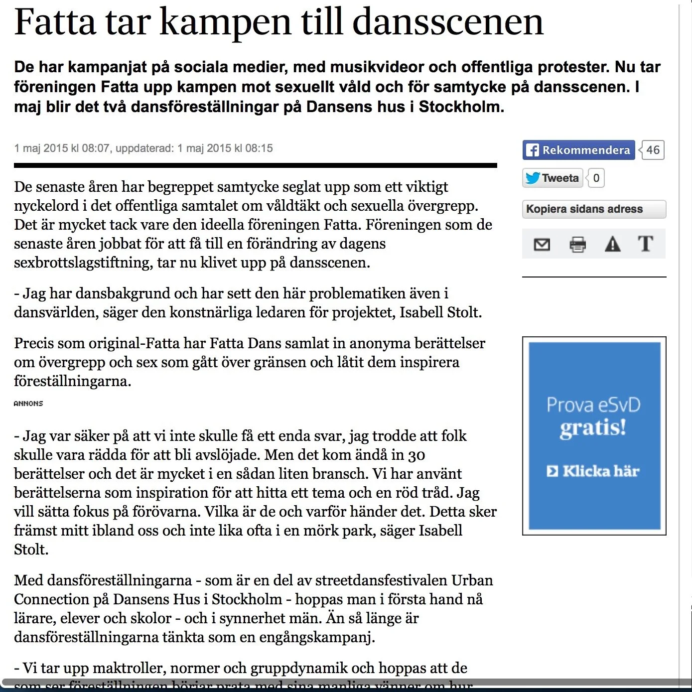 Fatta Dans - SvD