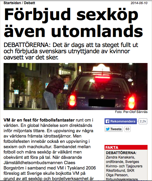 FATTA står bakom förbud mot sexköp utomlands