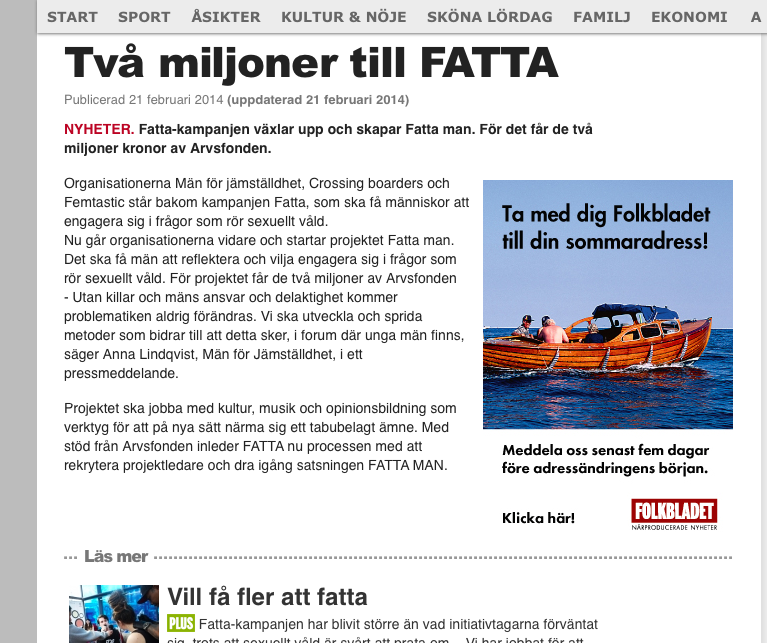 Två miljoner till Fatta Man