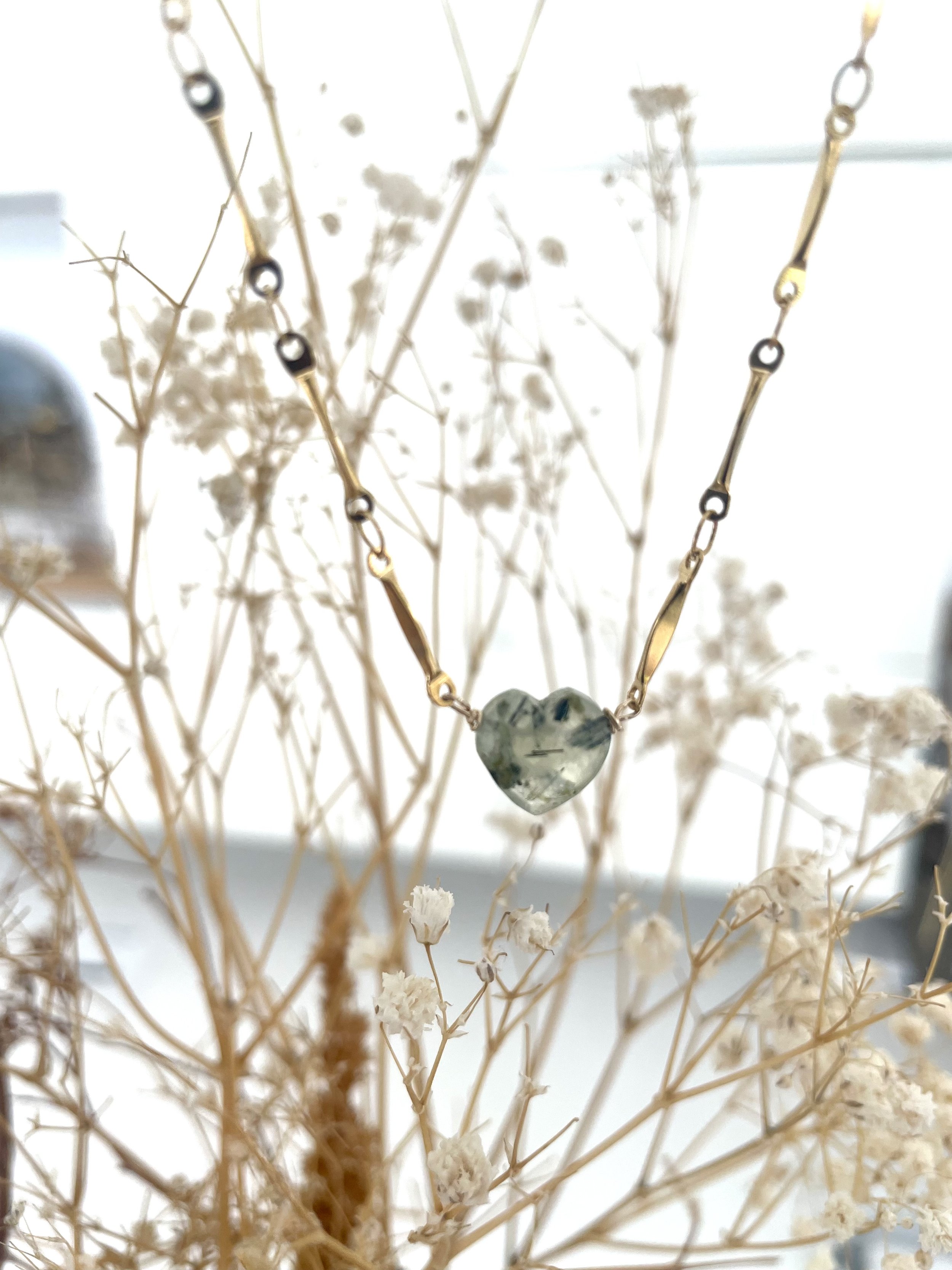 Collier Heart Préhnite