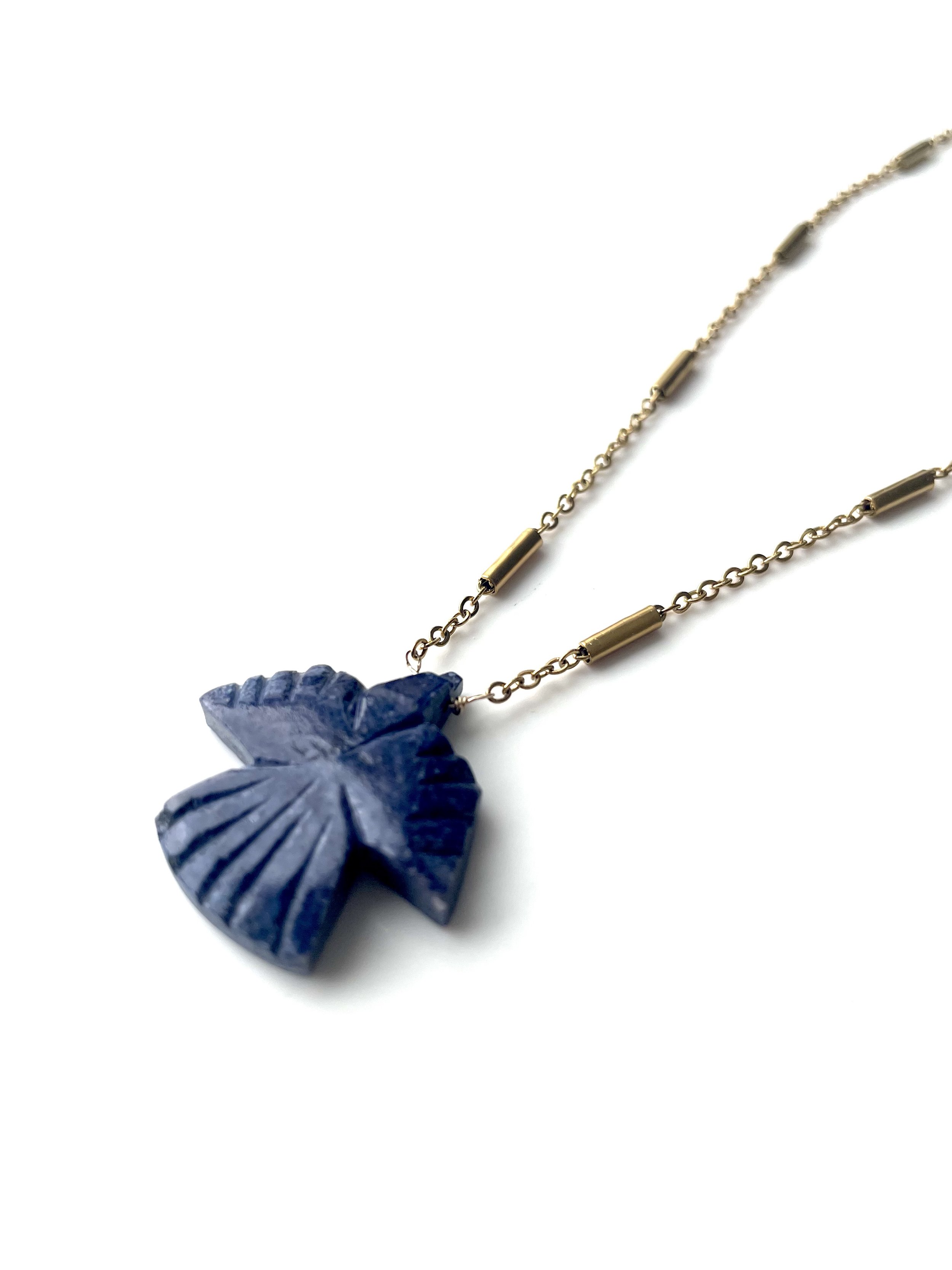 Collier BIRD blue