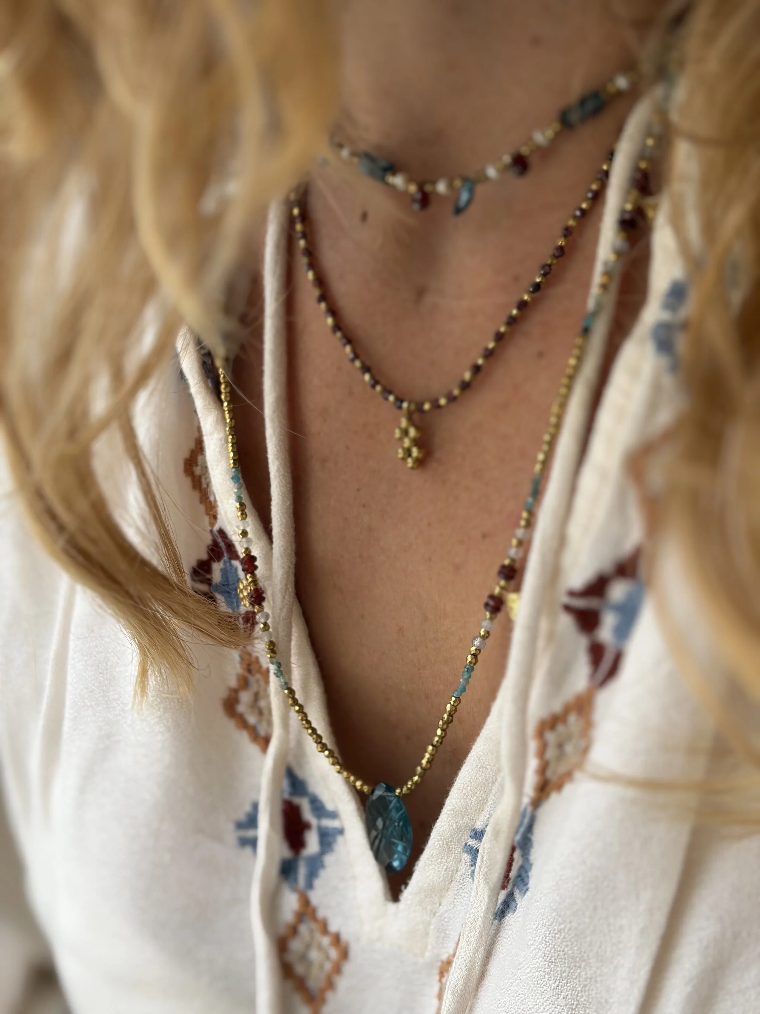 Collier PAULINE Grenat
