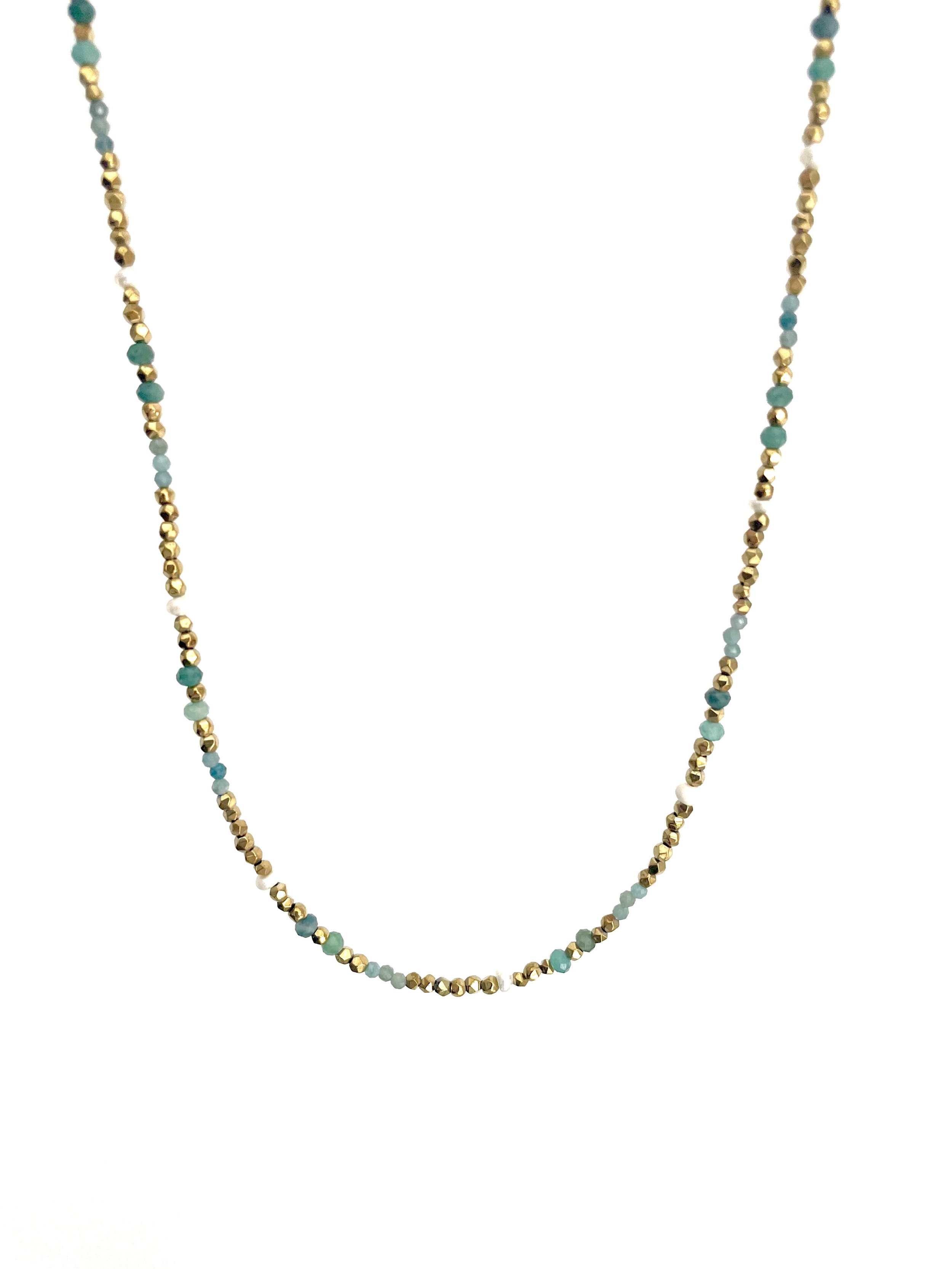 Collier CHRIS tourmaline bleue
