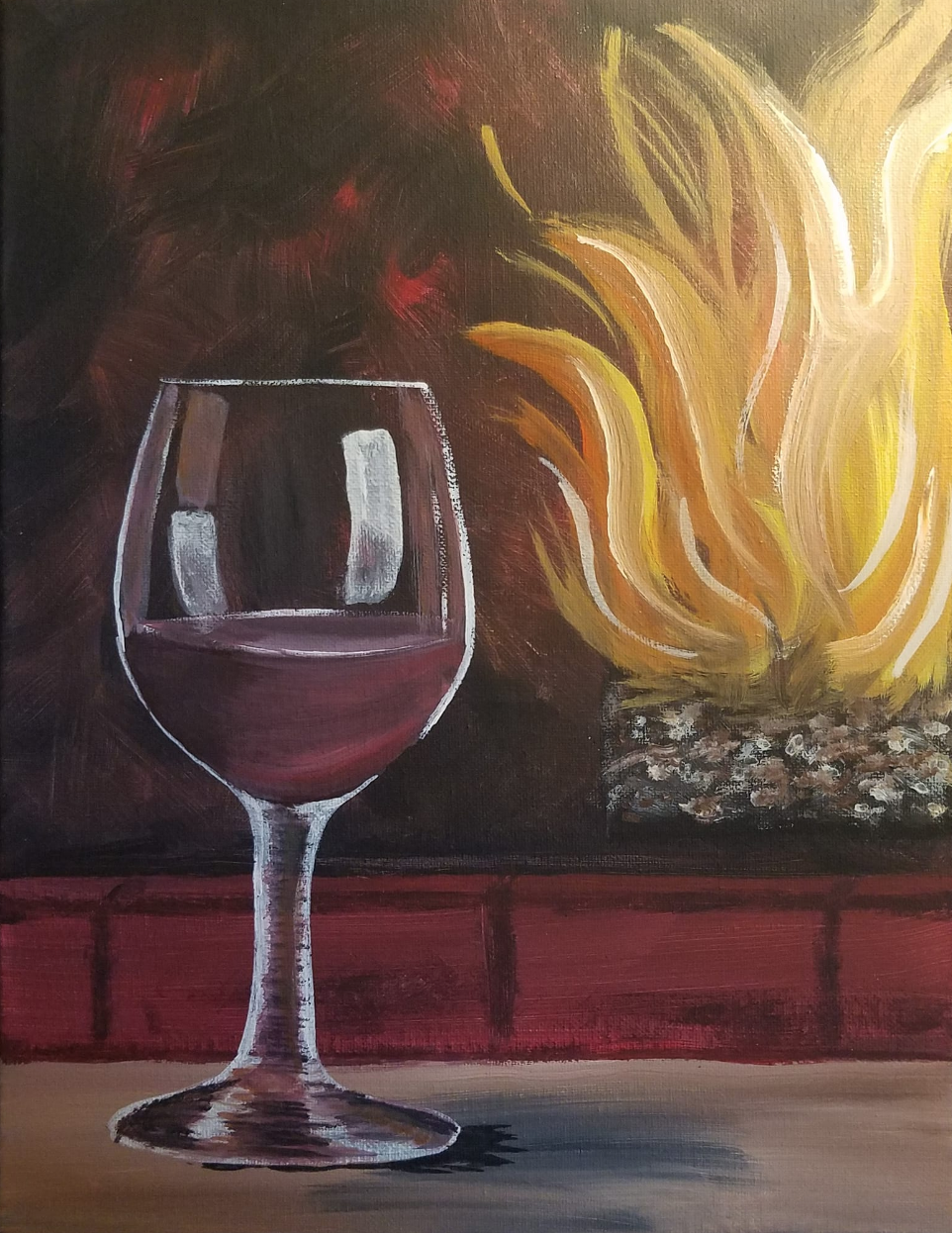 Fireside Drink Canvas Paint Event