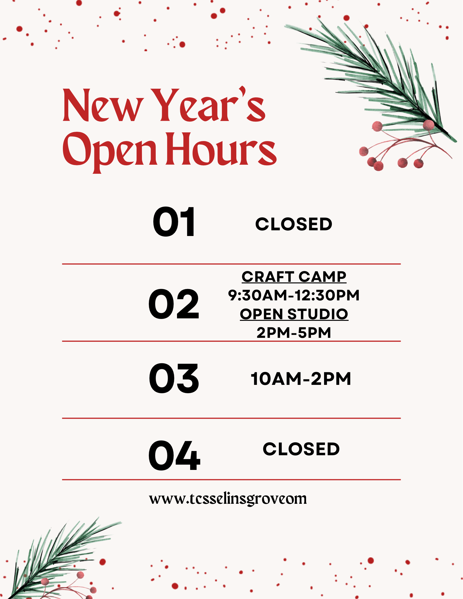 Beige Festive Business Christmas Open Hours Flyer A4.png