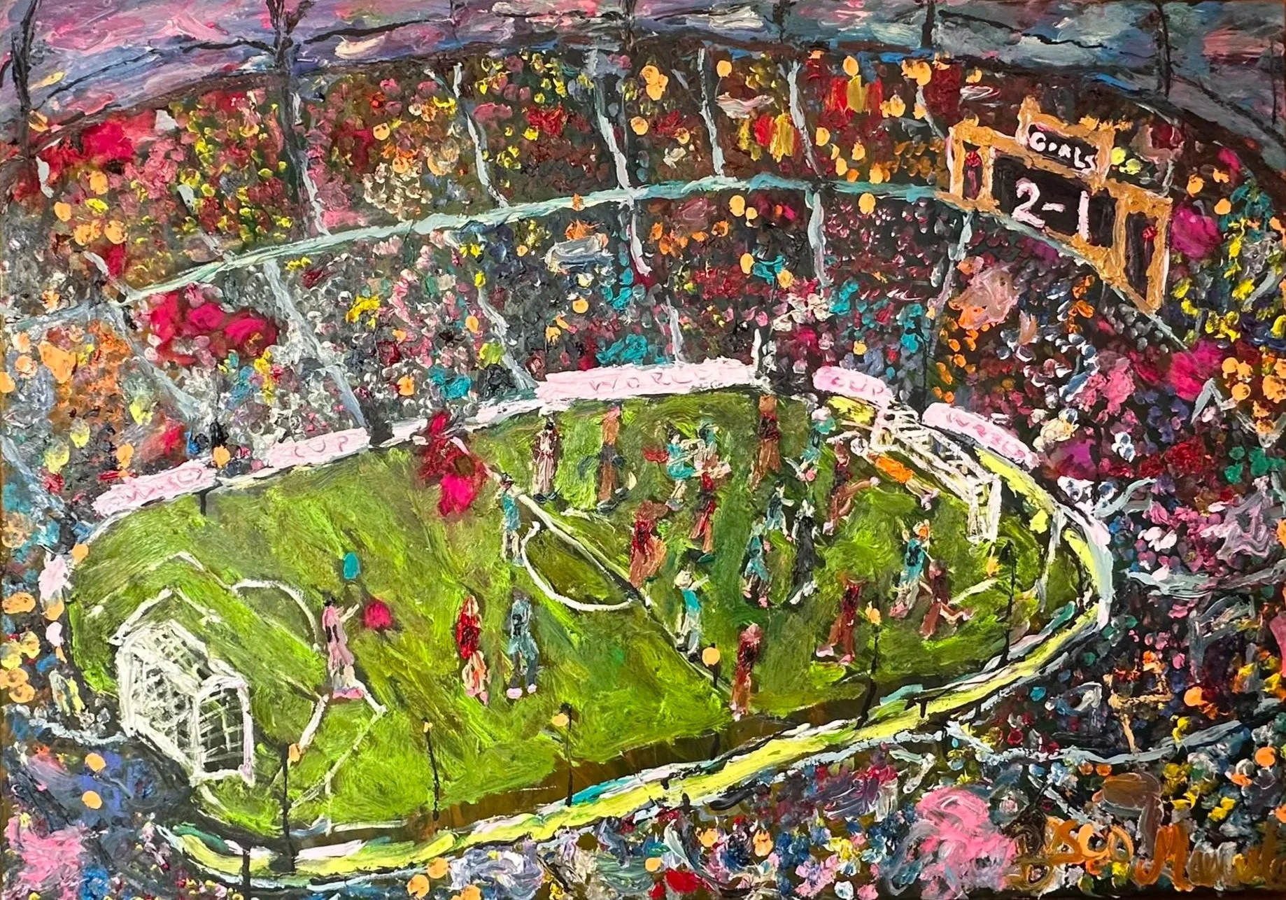 PLAY PLAY PLAY,  öljy & akryyli, 80x100 cm