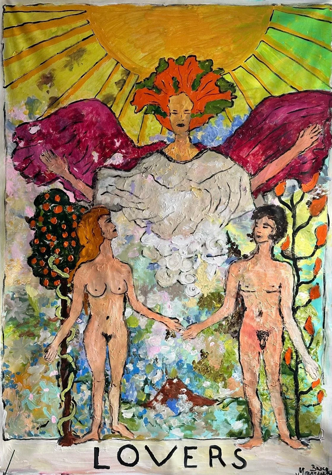 Lovers - Rakastavaiset 223x153 akryyli 