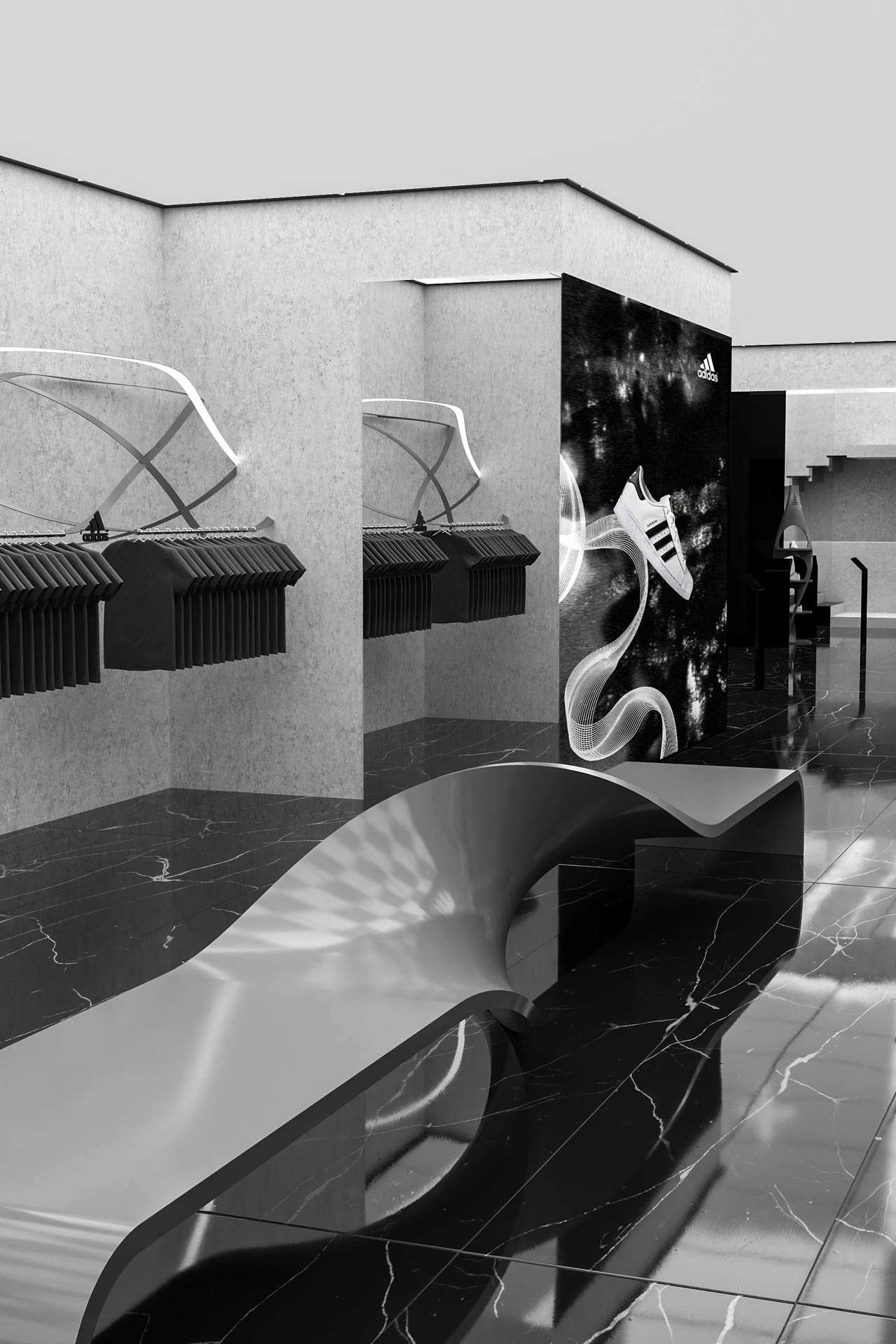 A new store should be almost like a museum. Retails with the contamination of art tend to make the product even more “exclusive”.