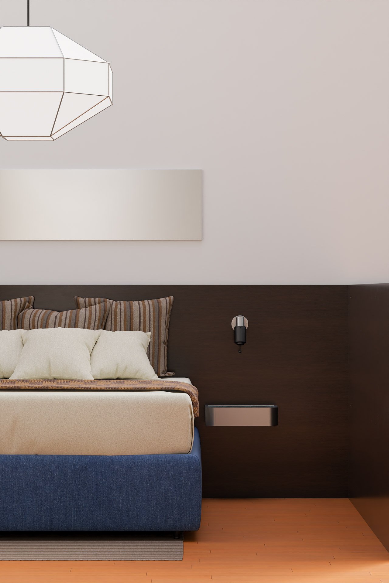 Clean lines, nice colors and a mix of wood and steel Contemporary design with a 70’s twist