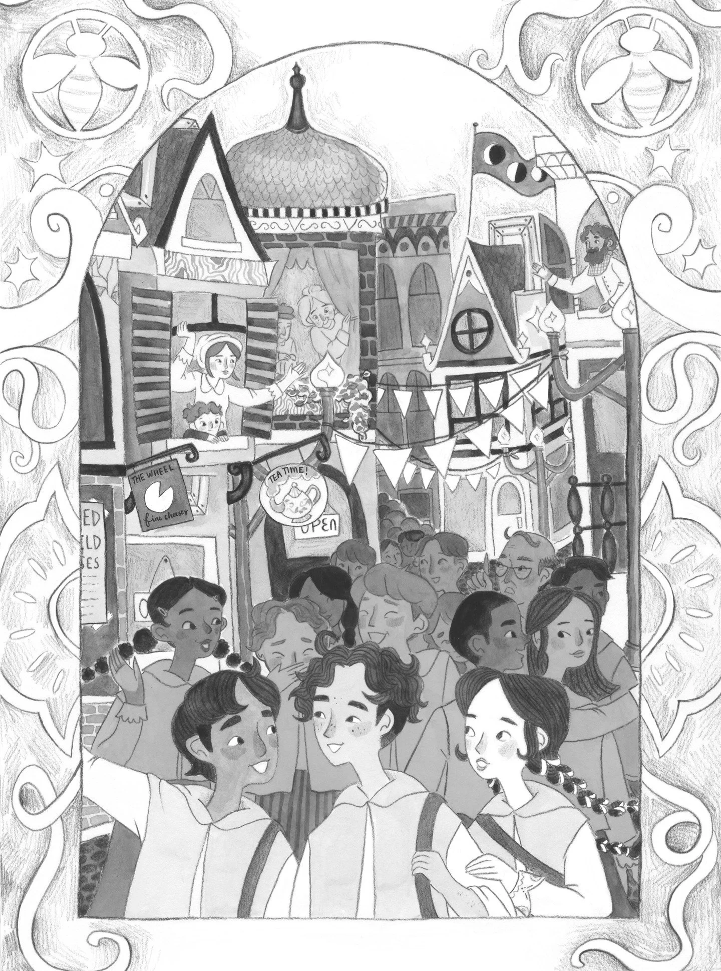 3 best friends in the big city! I'm sure nothing bad will happen to them ever! 
***
haven't been on my art game recently but here's a sneaky peek of something I've been working on for a looooooong time