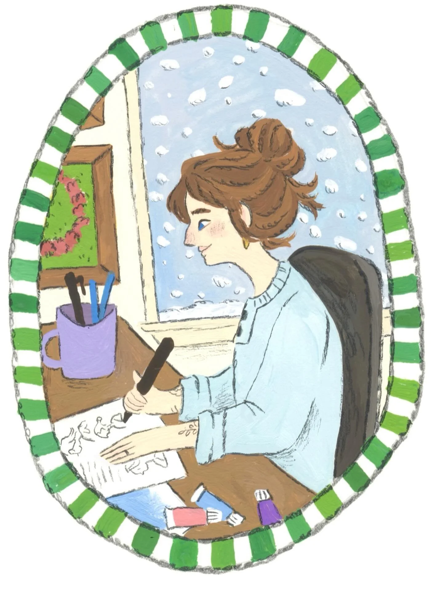 new pfp + other spring thangs (like that time I accidentally broke the mahjong table)