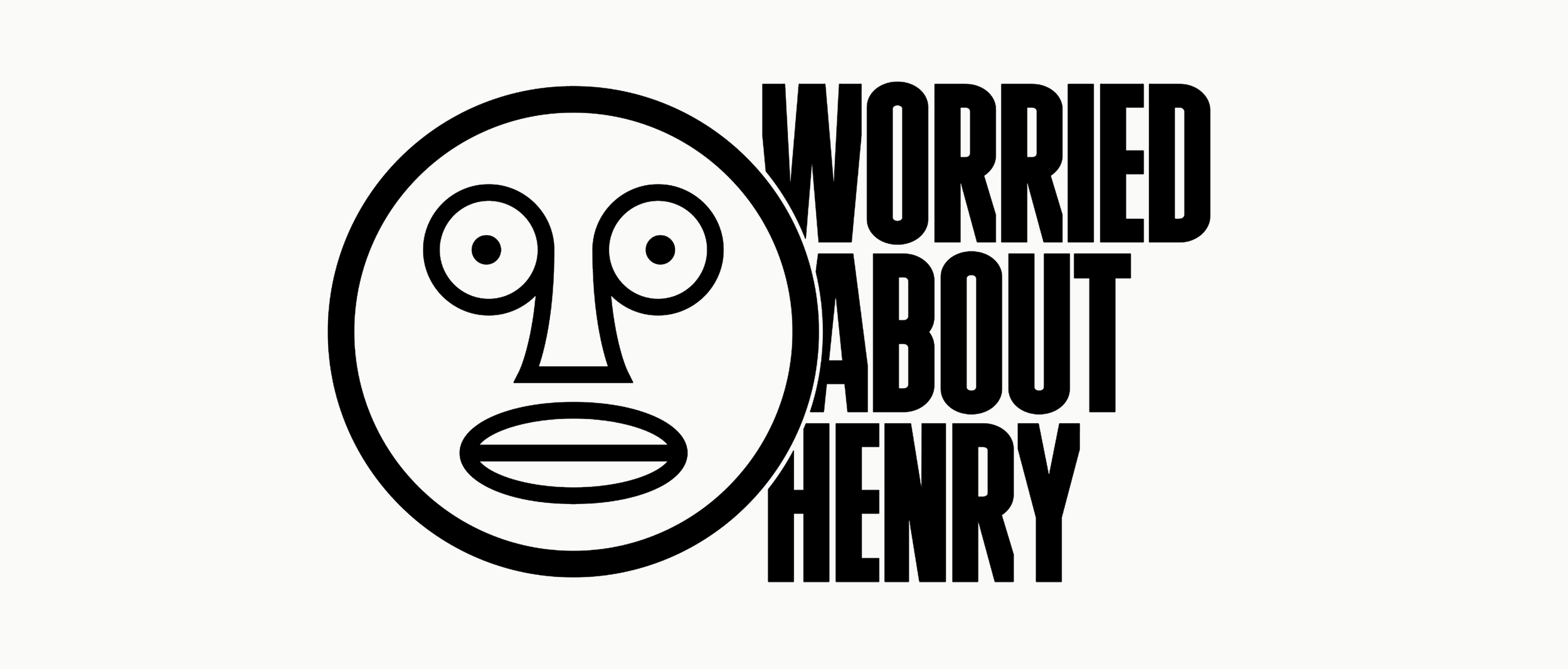 Logo with a simple face outline and the text "WORRIED ABOUT HENRY" in bold black letters.