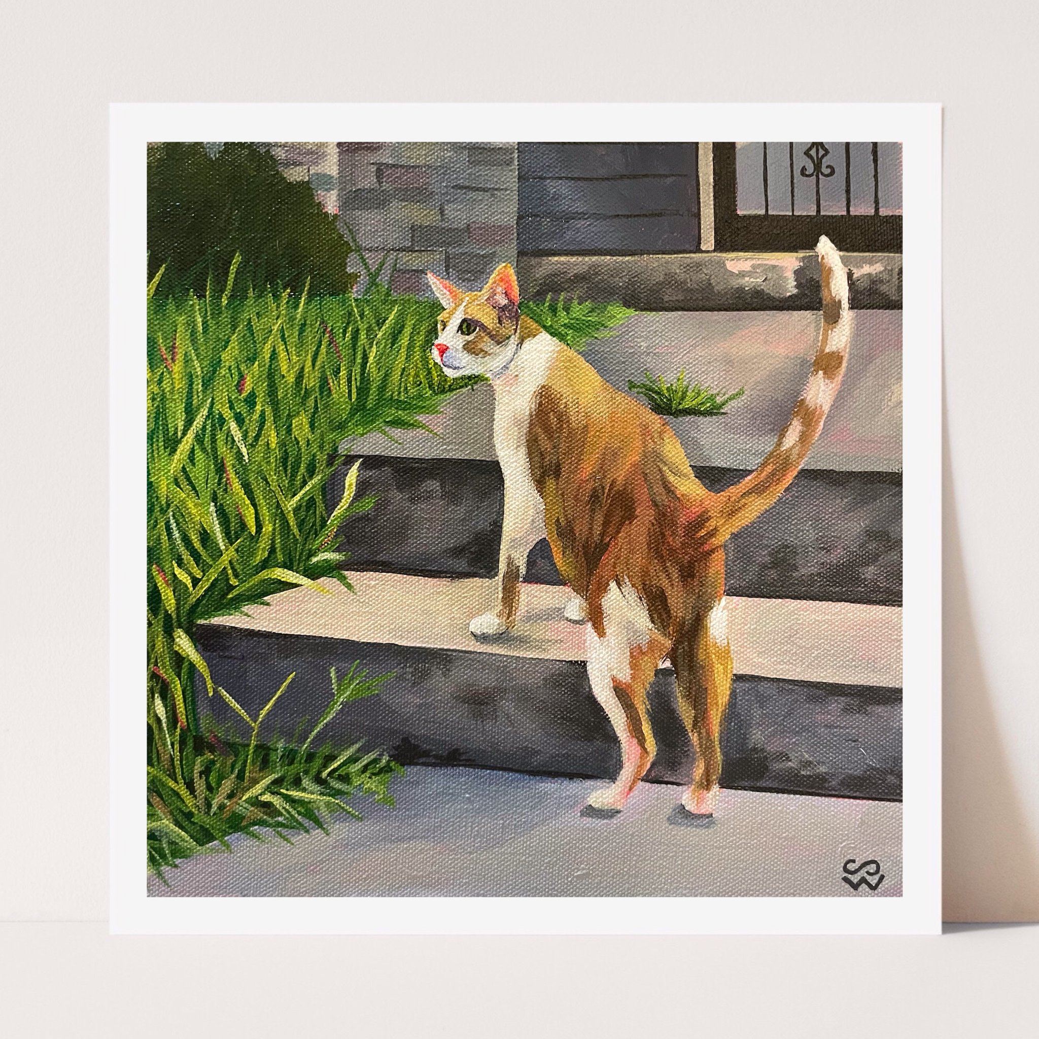 Neighborhood Cat Print 8x8