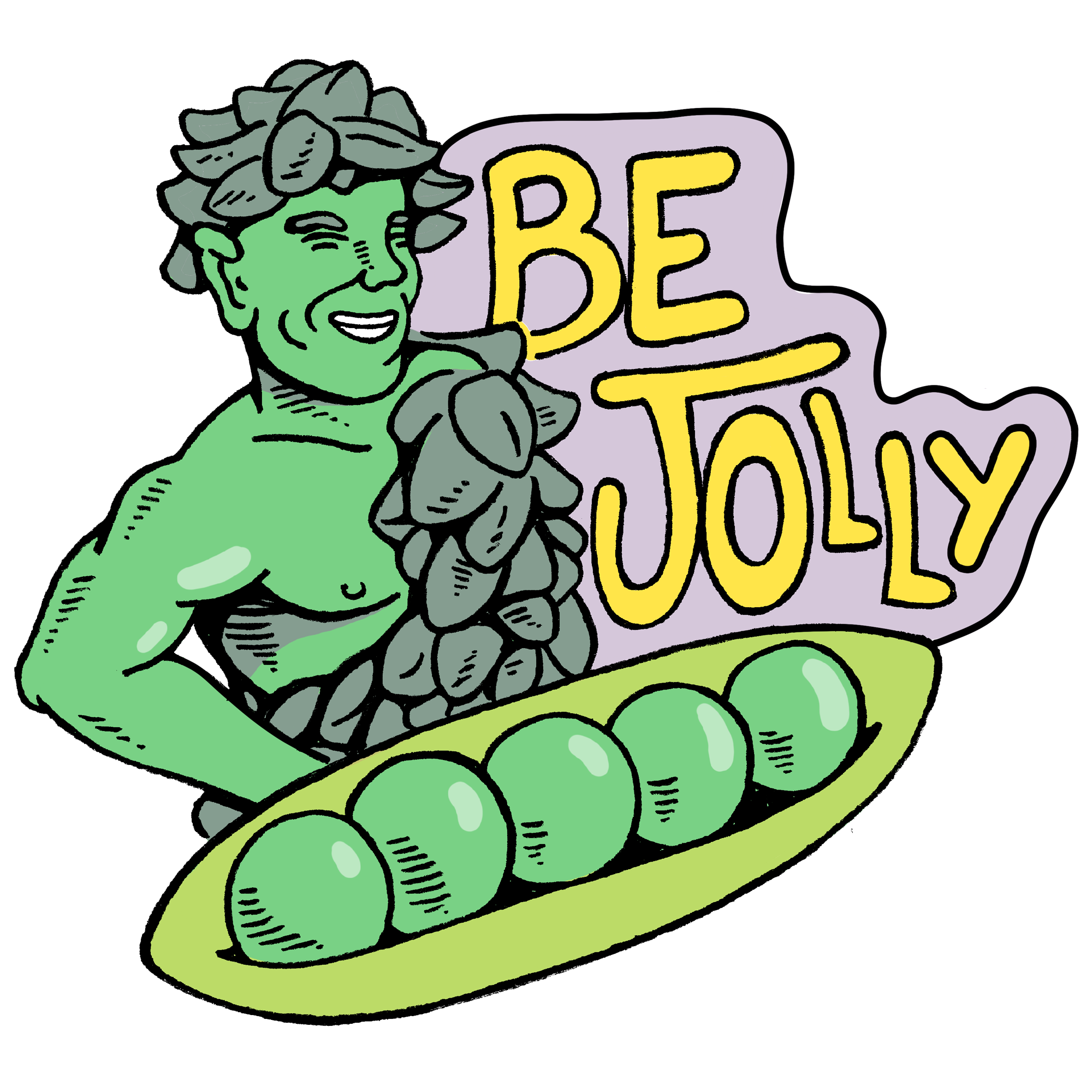 Be Jolly Sticker (4x4)