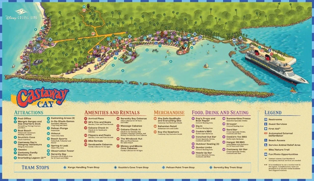 castaway cay map 2026