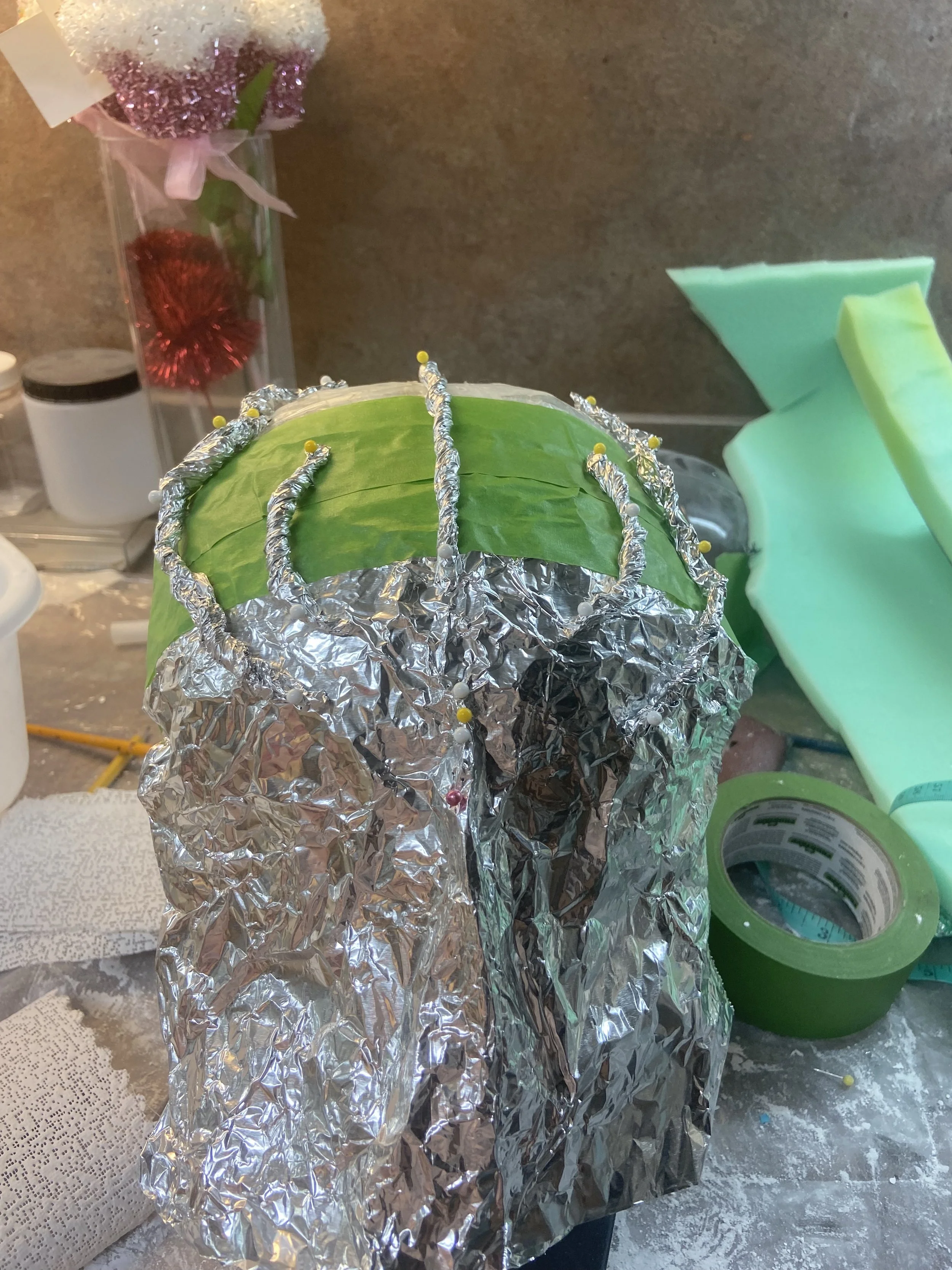 built up form for replica helmet