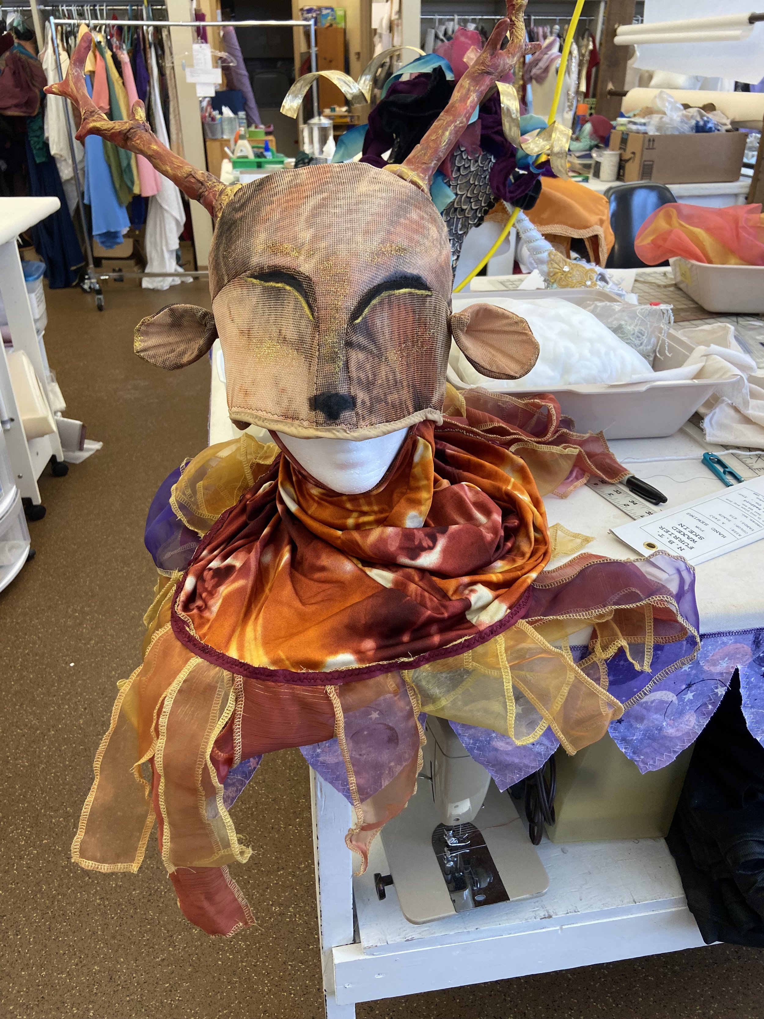 Deer head progress shot