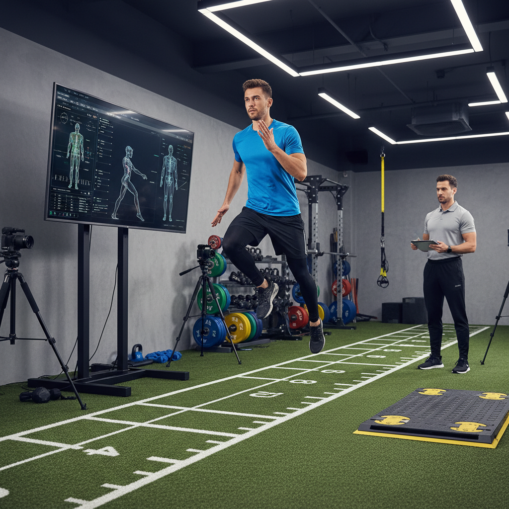 Athlete performing functional movement assessment at a sports performance clinic in Mount Pleasant