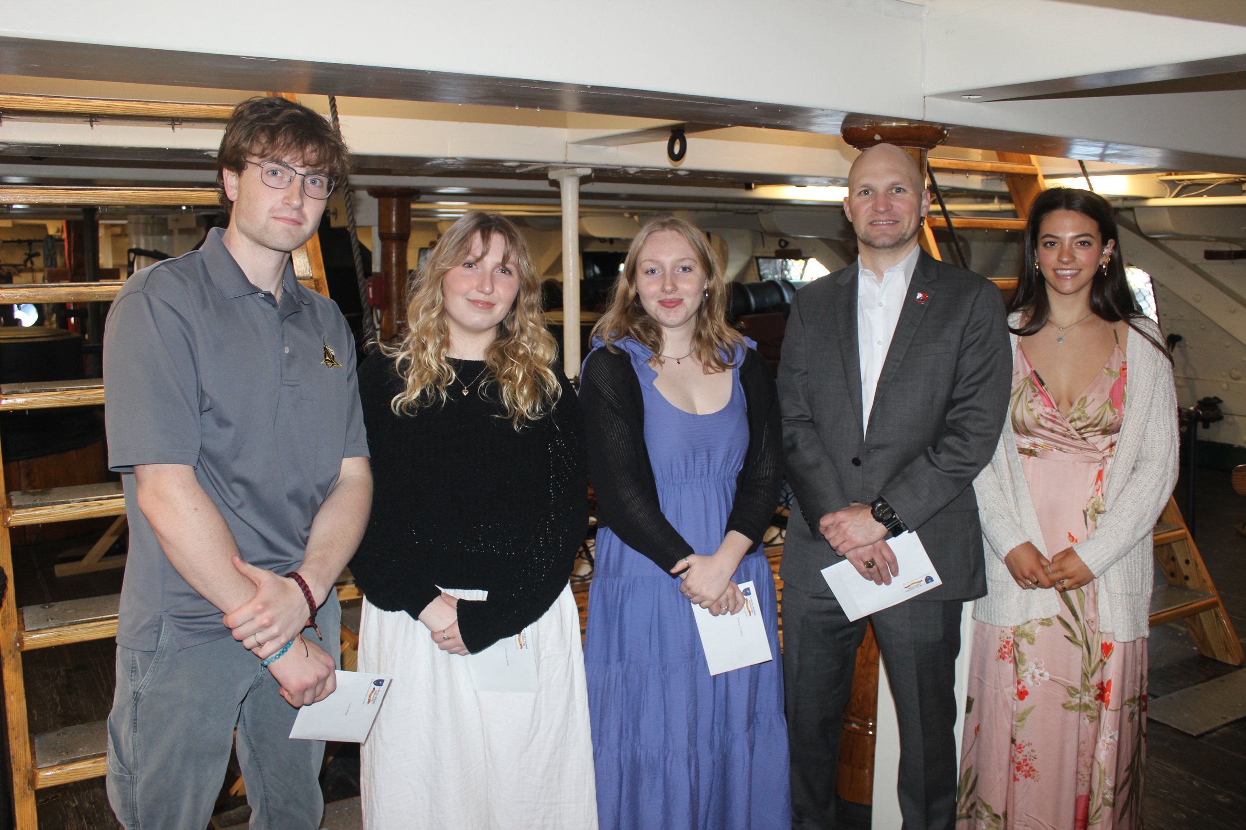 2024 Scholarship recipients on USS Constitution