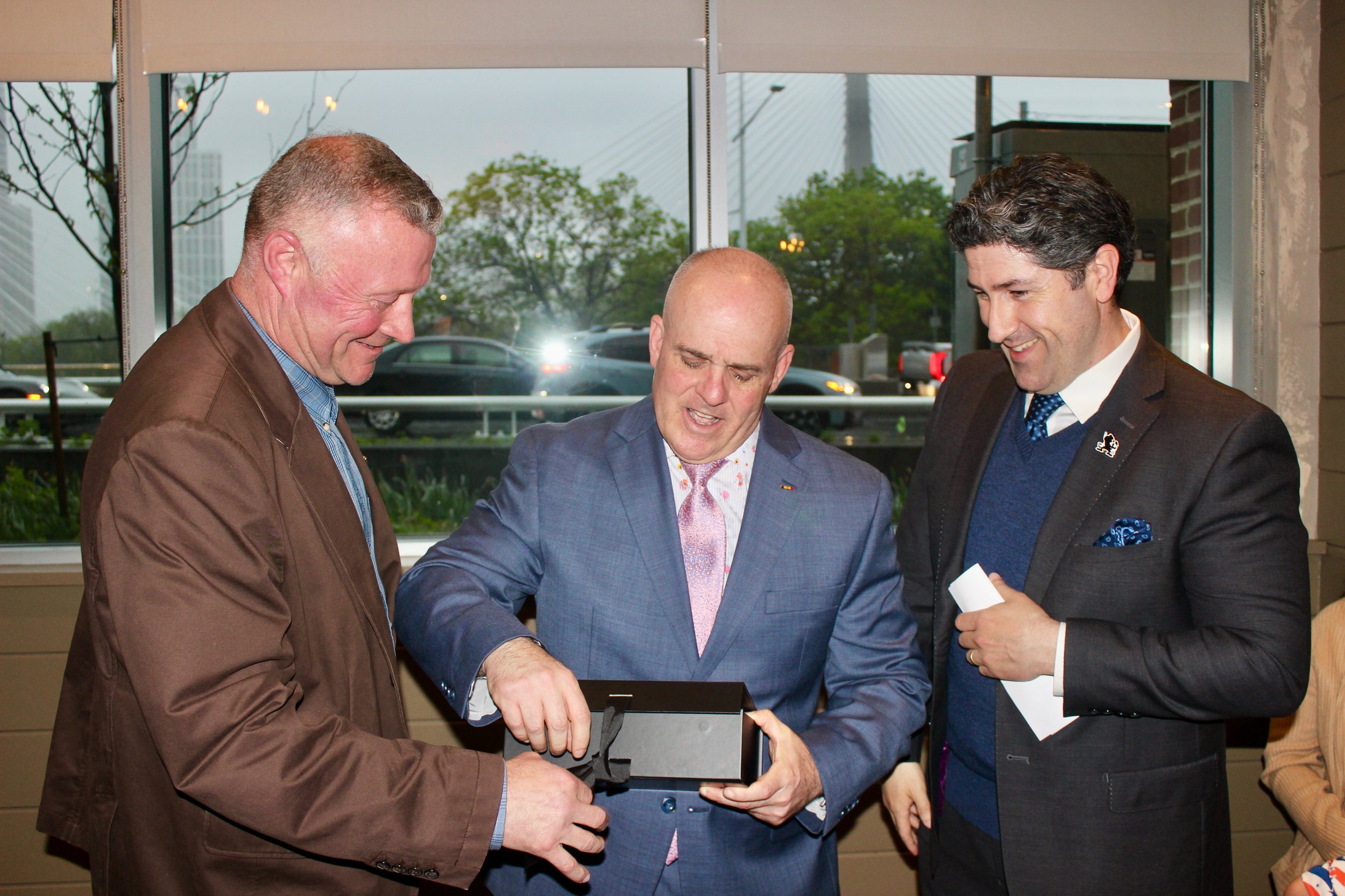 President Emeritus Jim Bailey, Dr. Matthew Malone, President Jonathan Goldman