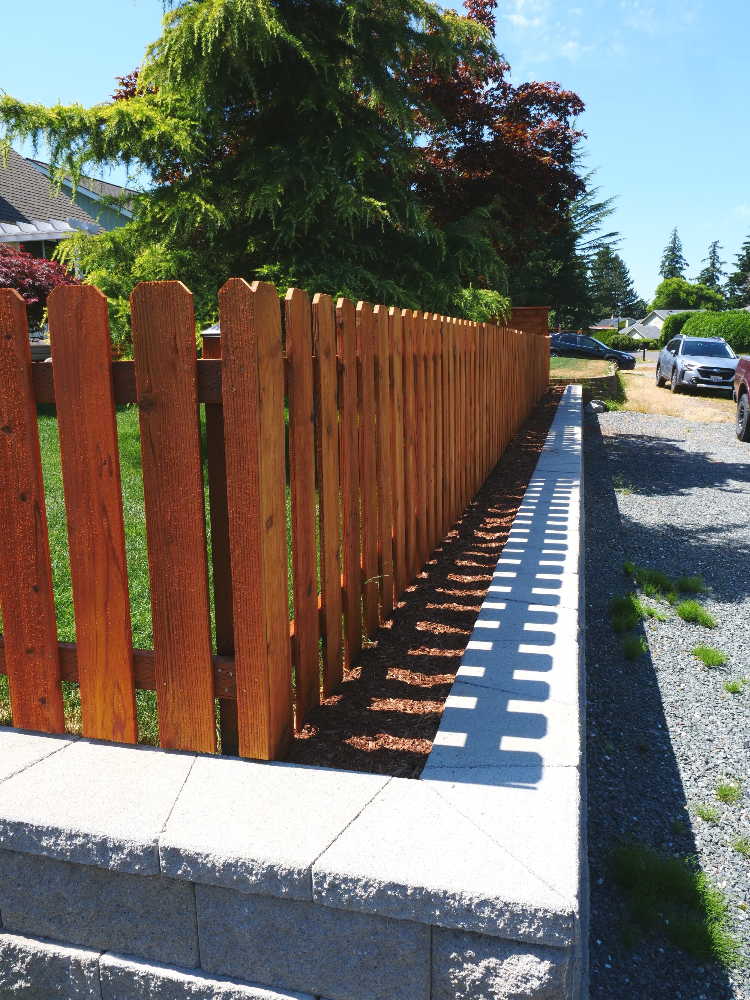Bellingham Cedar Picket Fence