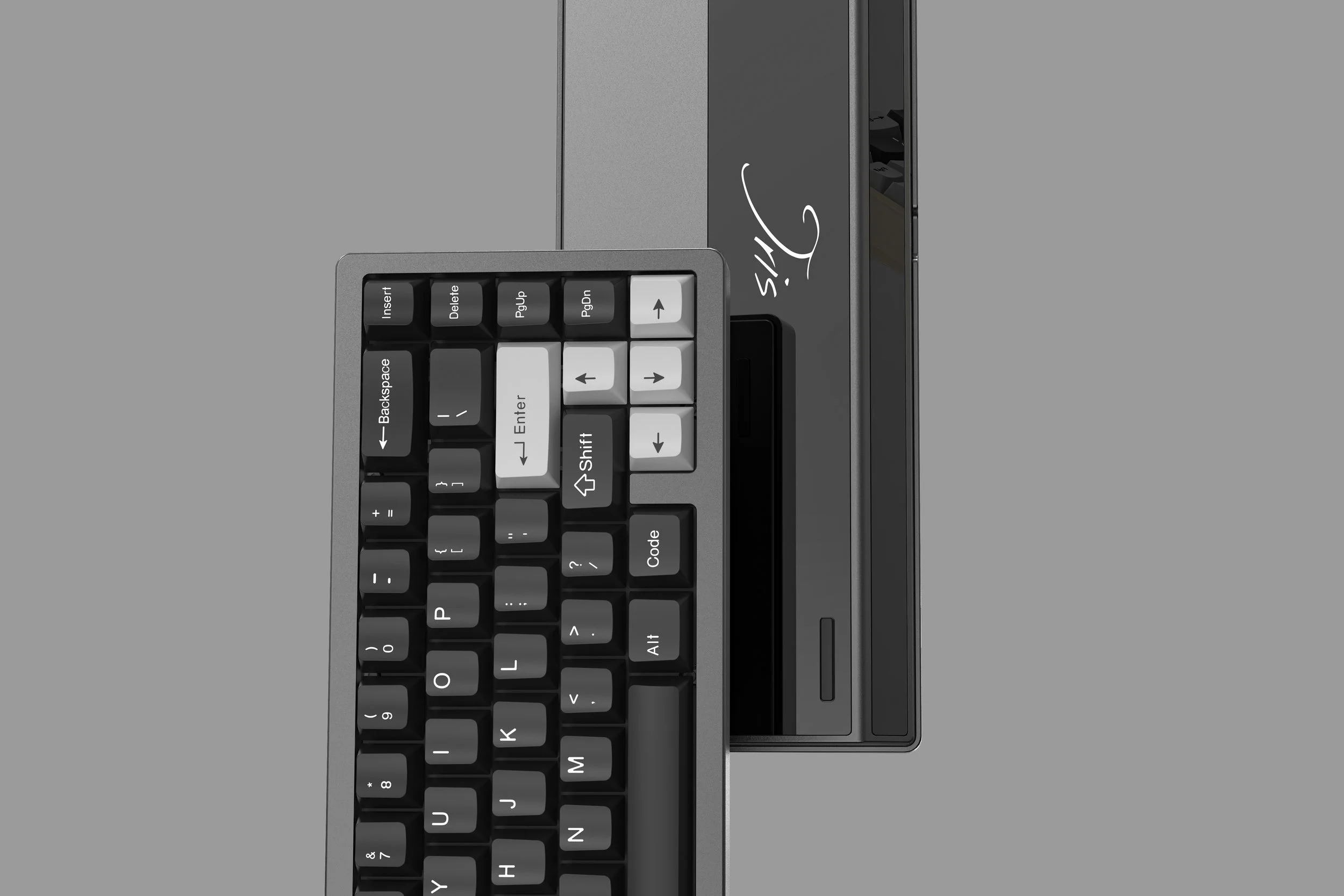 品質満点 JRIS65 R1 Titanium Gray-Black 自作キーボード