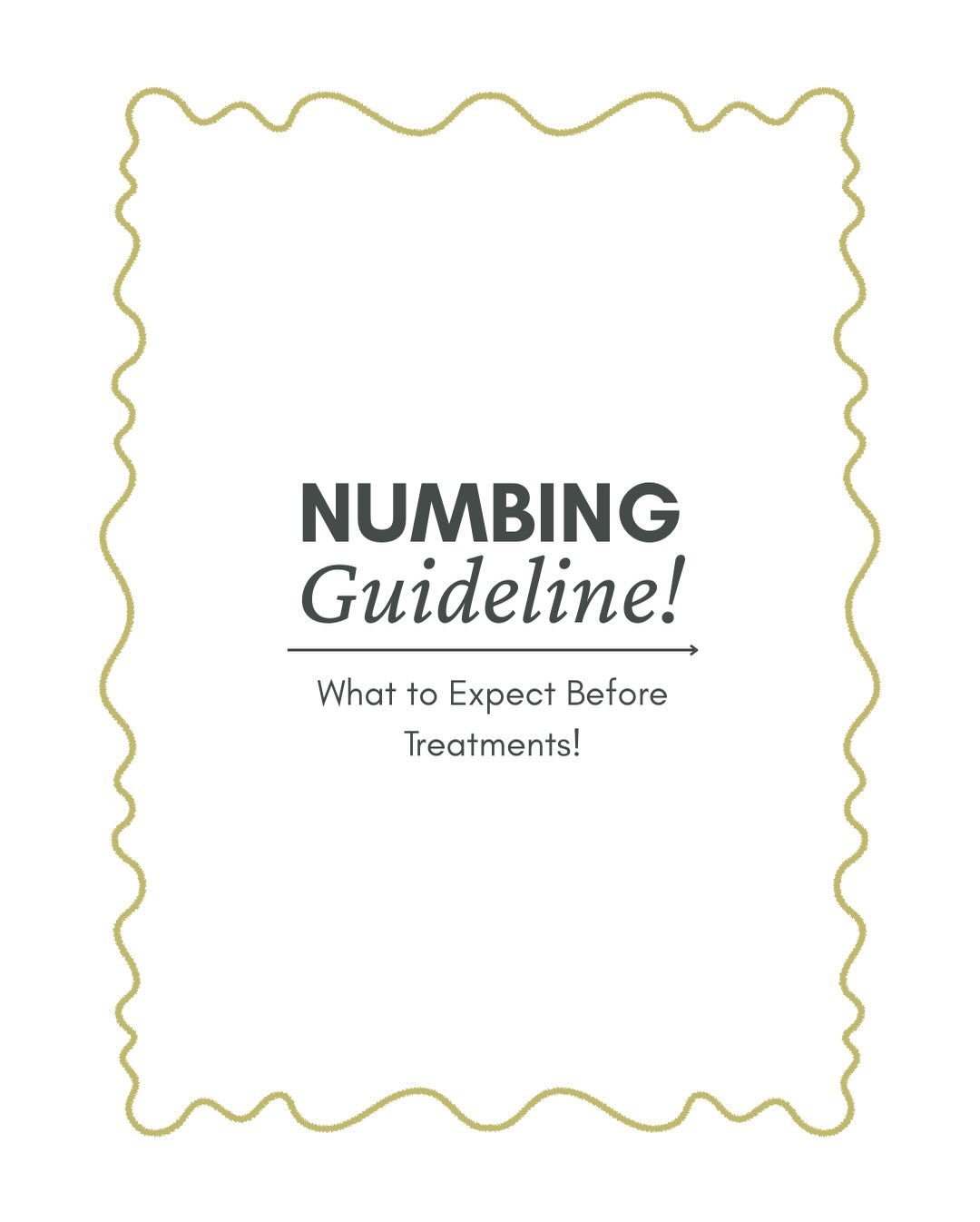 Numbing Times 101 ⏱
Different treatments need different prep!
The right numbing time = the most comfortable, effective session.🧡🍦❄️

	&bull;	Injectables: 10&ndash;20 mins
	&bull;	Body Rejuvenation: 30&ndash;60 mins
	&bull;	Laser Therapy: 30&ndash;6